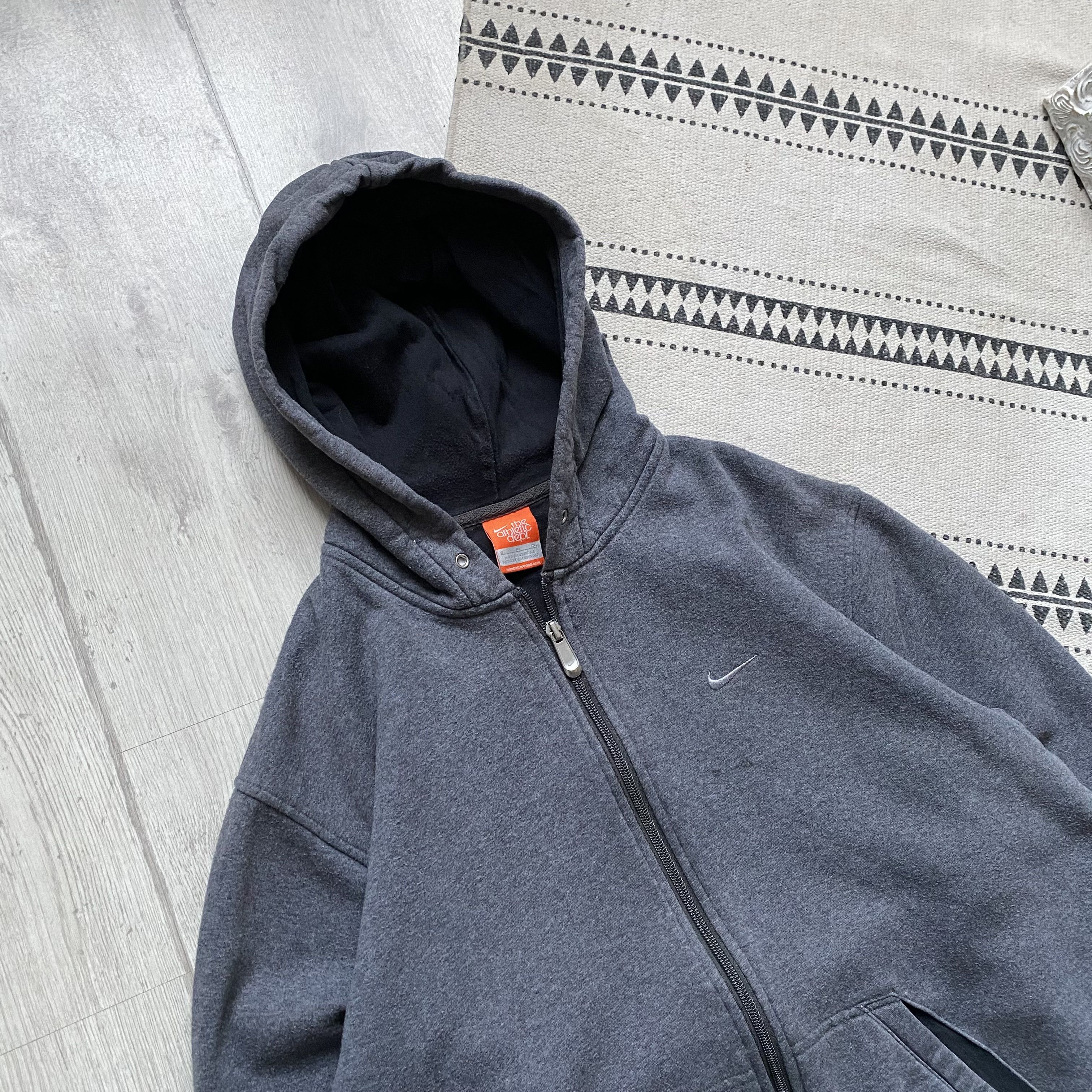 Nike Vintage Nike zip up boxy hoodie Y2K Mini swoosh fleece Size US S / EU 44-46 / 1 - 2 Thumbnail