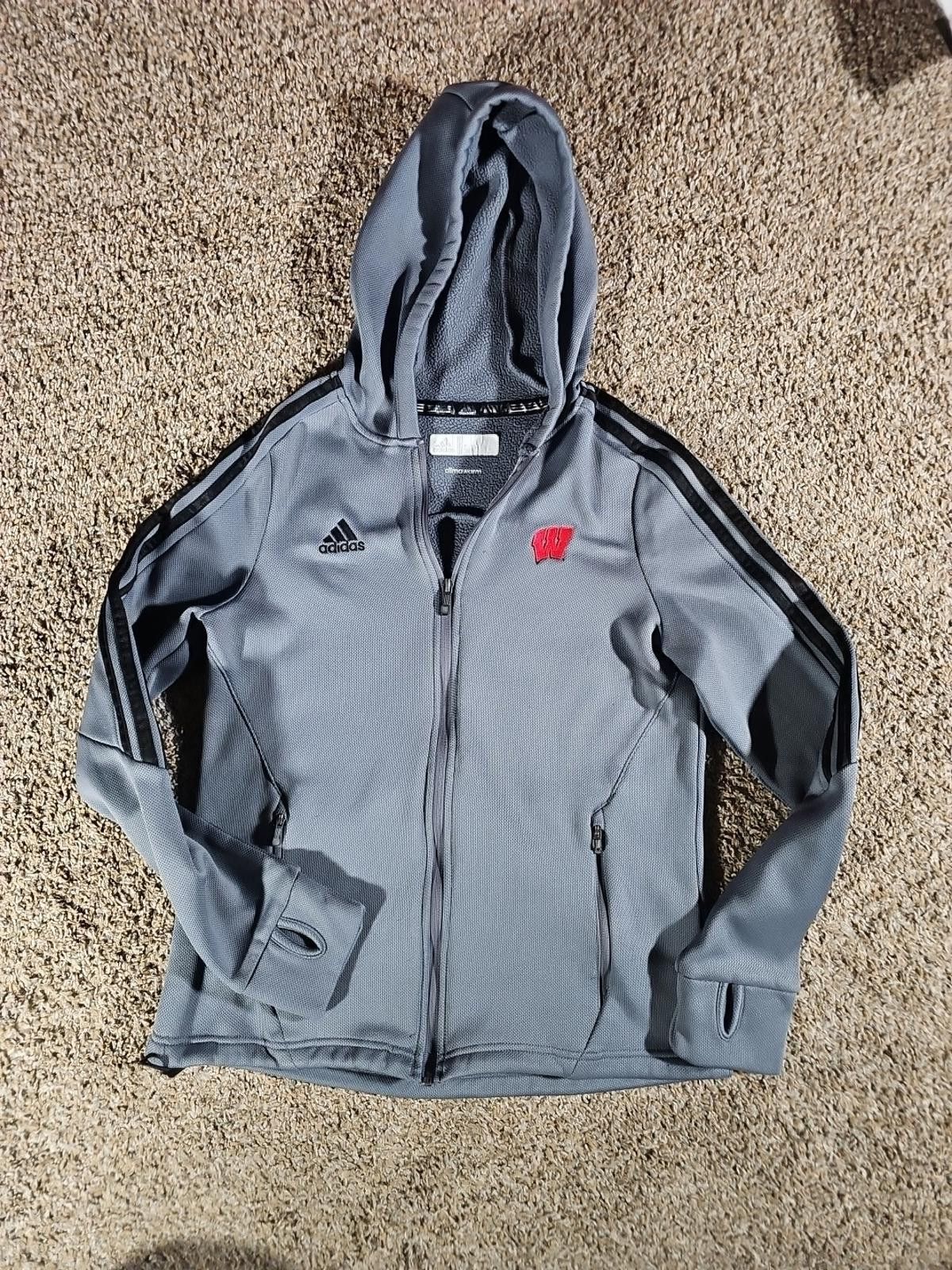 Adidas Adidas Wisconsin Badgers M Fullzip Hoodie Size ONE SIZE - 1 Thumbnail