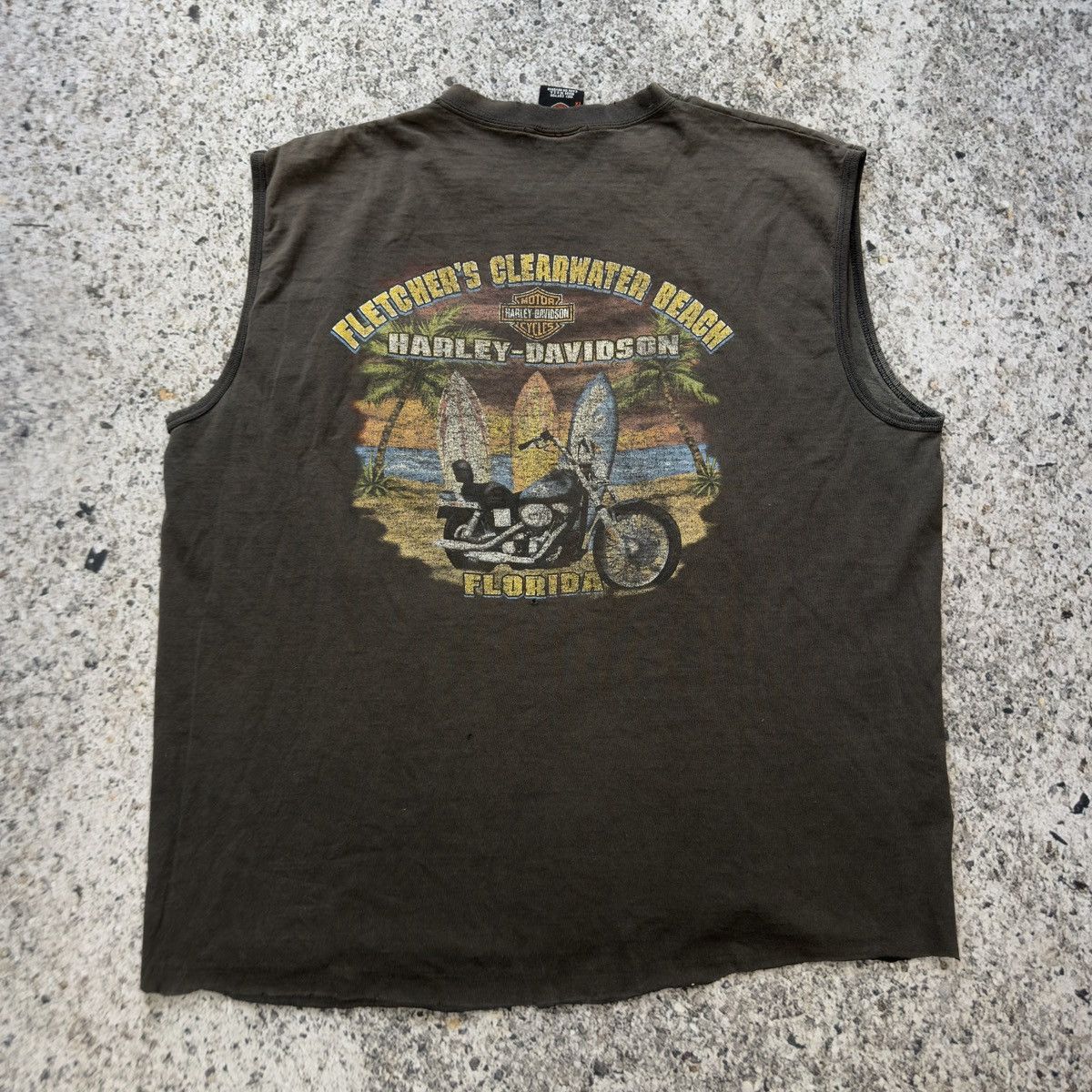 Harley Davidson Harley Thrashed Faded Destroyed Tank ERD Grunge Chrome Size US XXL / EU 58 / 5 - 9 Thumbnail