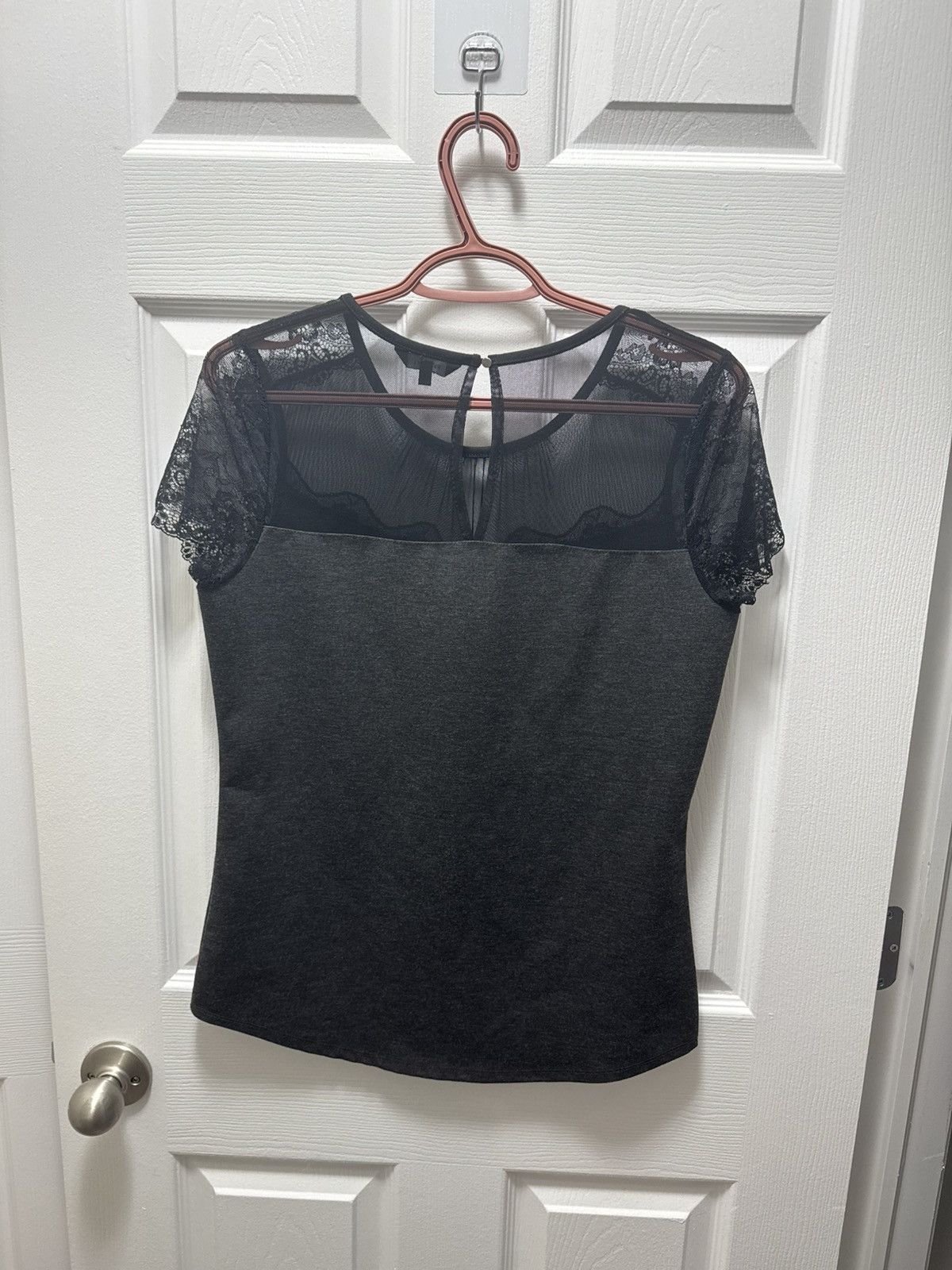 RW&CO. RW&CO Womens Blouse Corset Sheer Avant Garde Goth Size M / US 6-8 / IT 42-44 - 4 Thumbnail