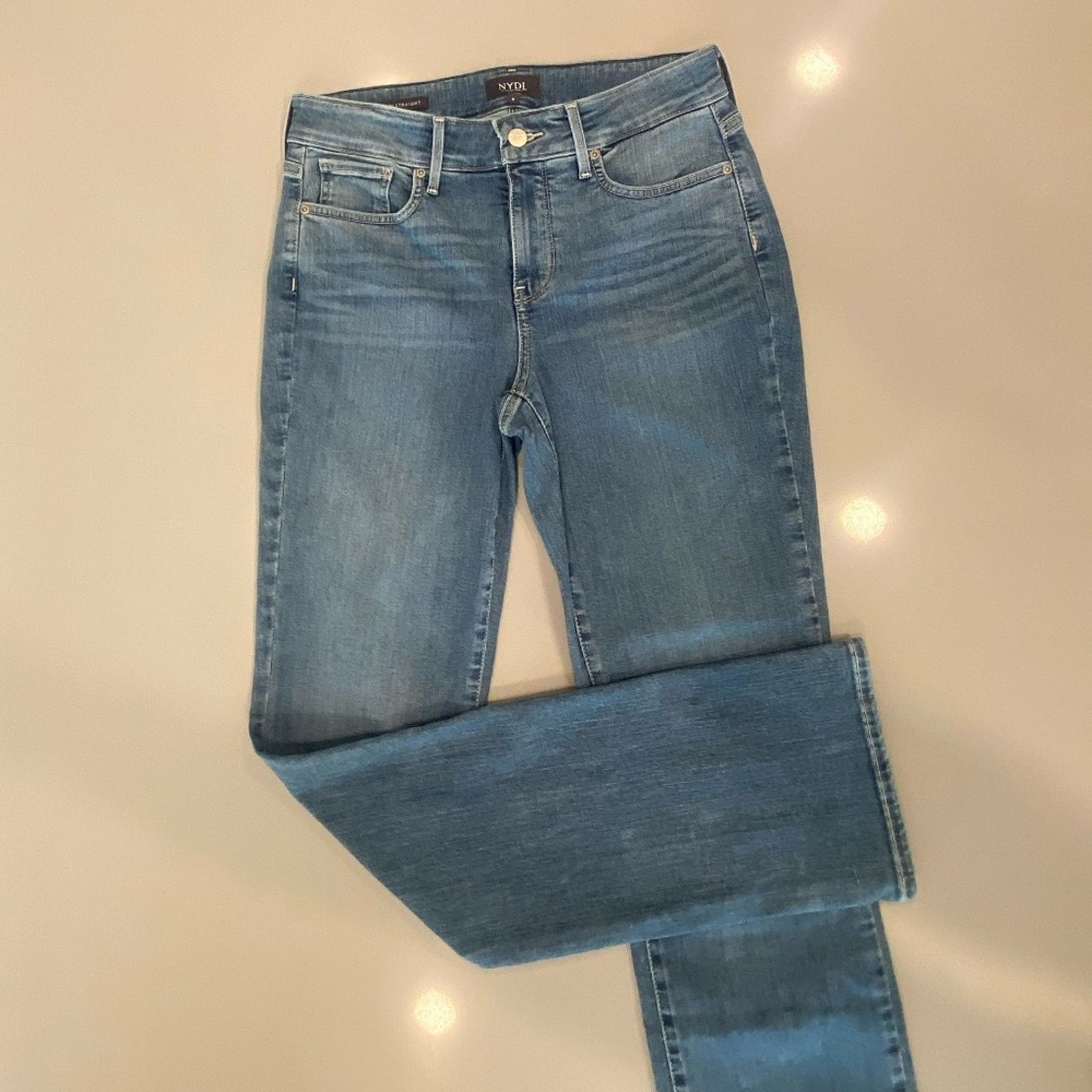 NYDJ NYDJ Marilyn Straight Lift Tuck Jeans - 4 Size 27" / US 4 / IT 40 - 2 Thumbnail
