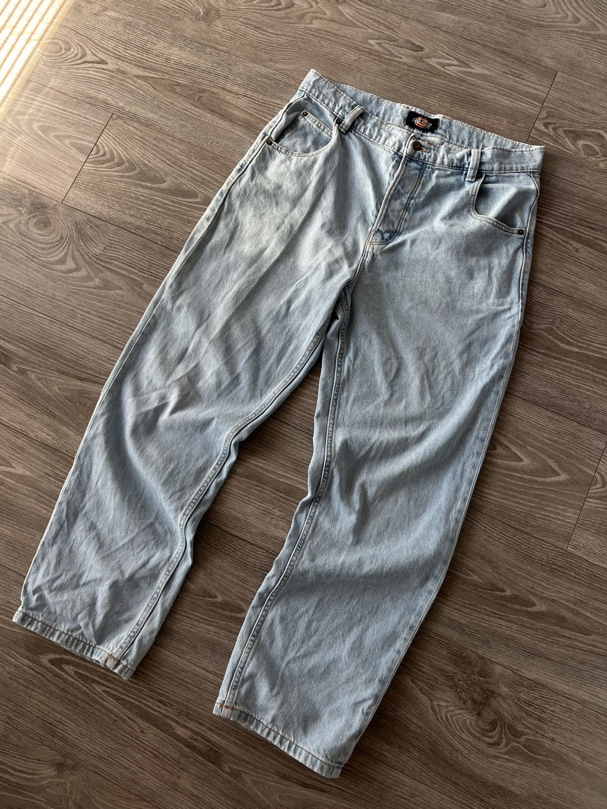 Dickies × Japanese Brand ‼️Dickies Box Logo Baggy Mom Lite White Denim Jeans‼️ Size US 32 / EU 48 - 14 Thumbnail
