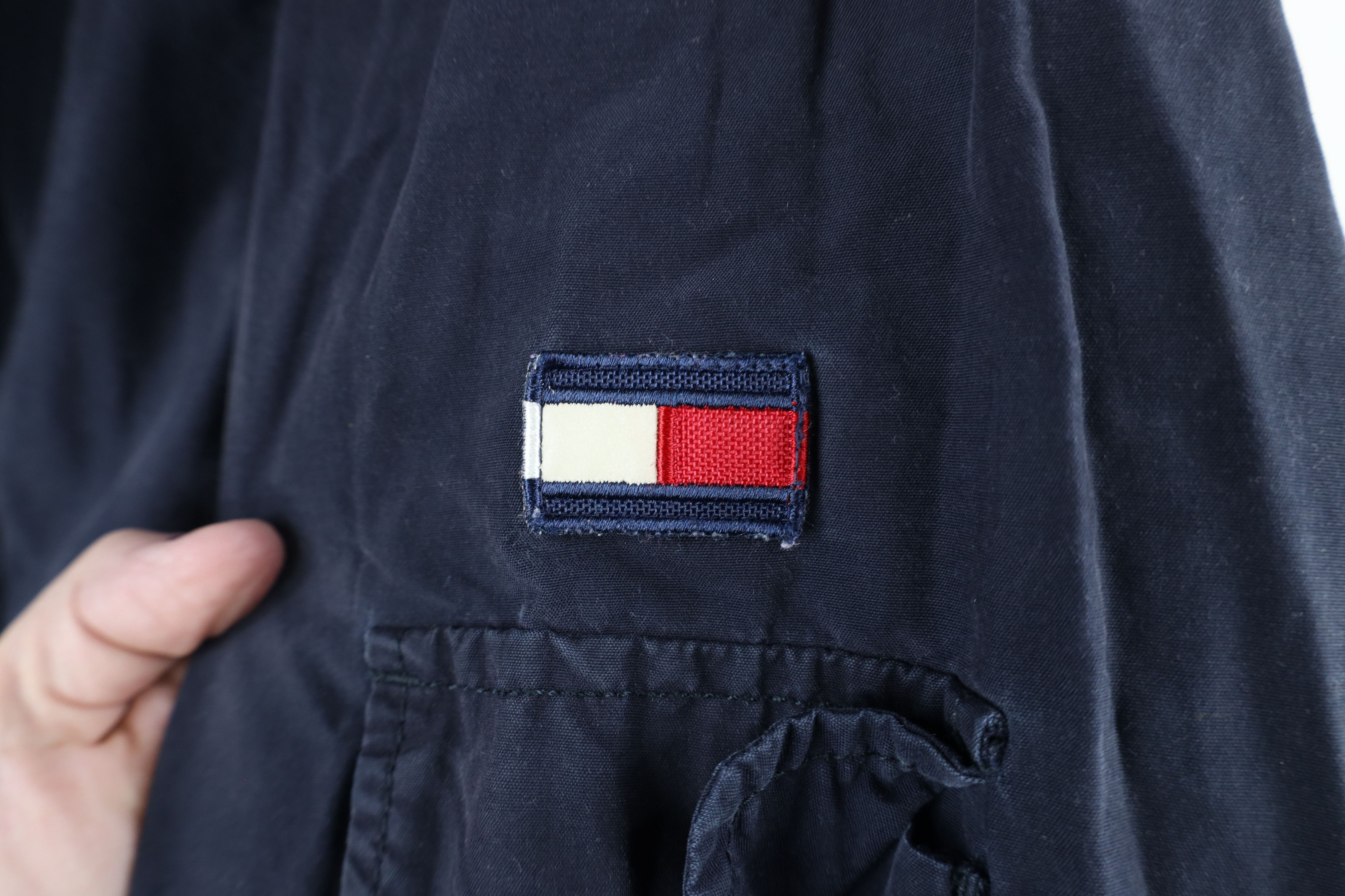 Tommy Hilfiger × Vintage Vintage 90s Tommy Hilfiger Out Hooded Anorak Jacket Blue Size US XXL / EU 58 / 5 - 4 Thumbnail