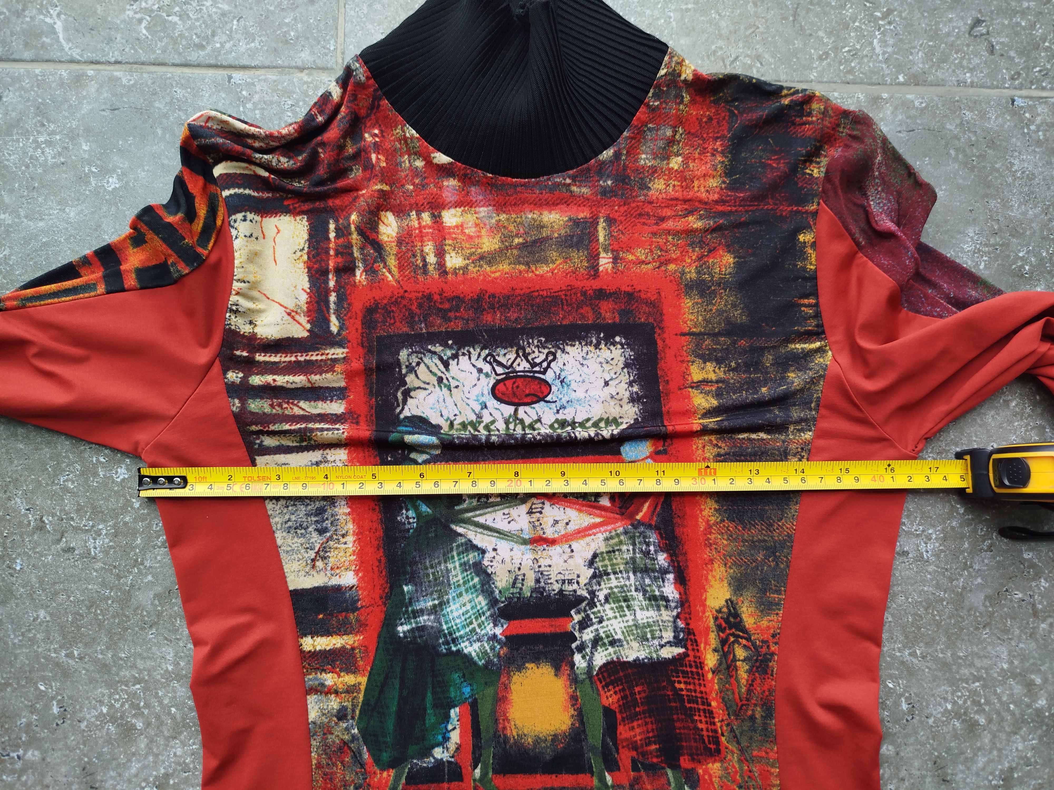 Jean Paul Gaultier Save The Queen Top Graphic Print Abstract Vintage Y2K Size M / US 6-8 / IT 42-44 - 11 Thumbnail