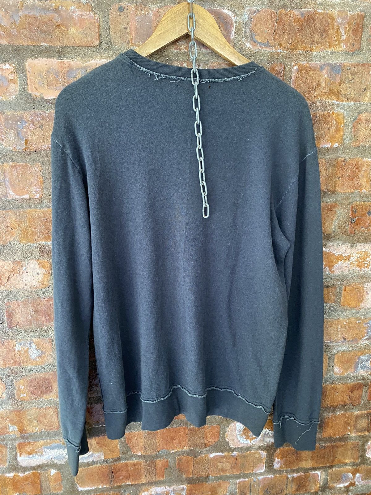 Japanese Brand × Lad Musician × Montage Vtg Montage Japan distress Fuck all fringe sweat Size US L / EU 52-54 / 3 - 11 Thumbnail
