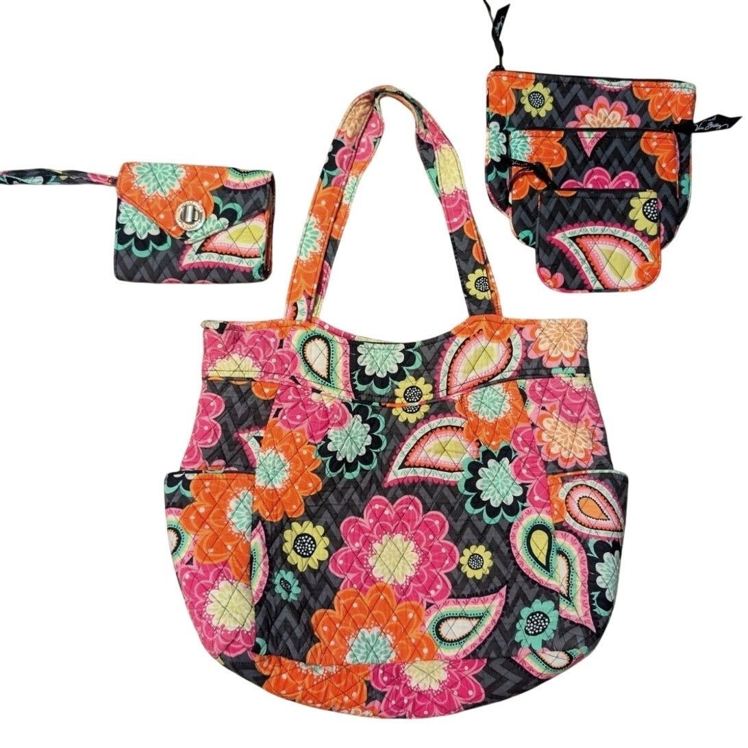 Vera Bradley RETIRED 5-PC Vera Bradley "Ziggy Zinna" Glenna Shoulder Bag Size ONE SIZE - 1 Thumbnail