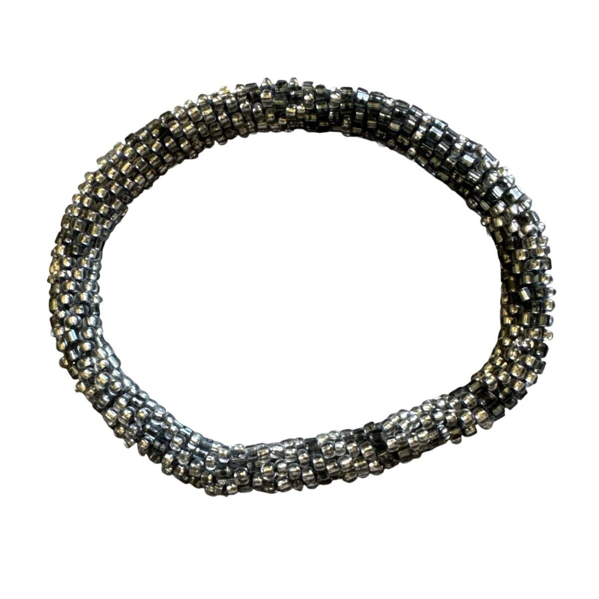 Other Small Silver and Gray Beads No Stretch Bracelet Size ONE SIZE - 1 Thumbnail