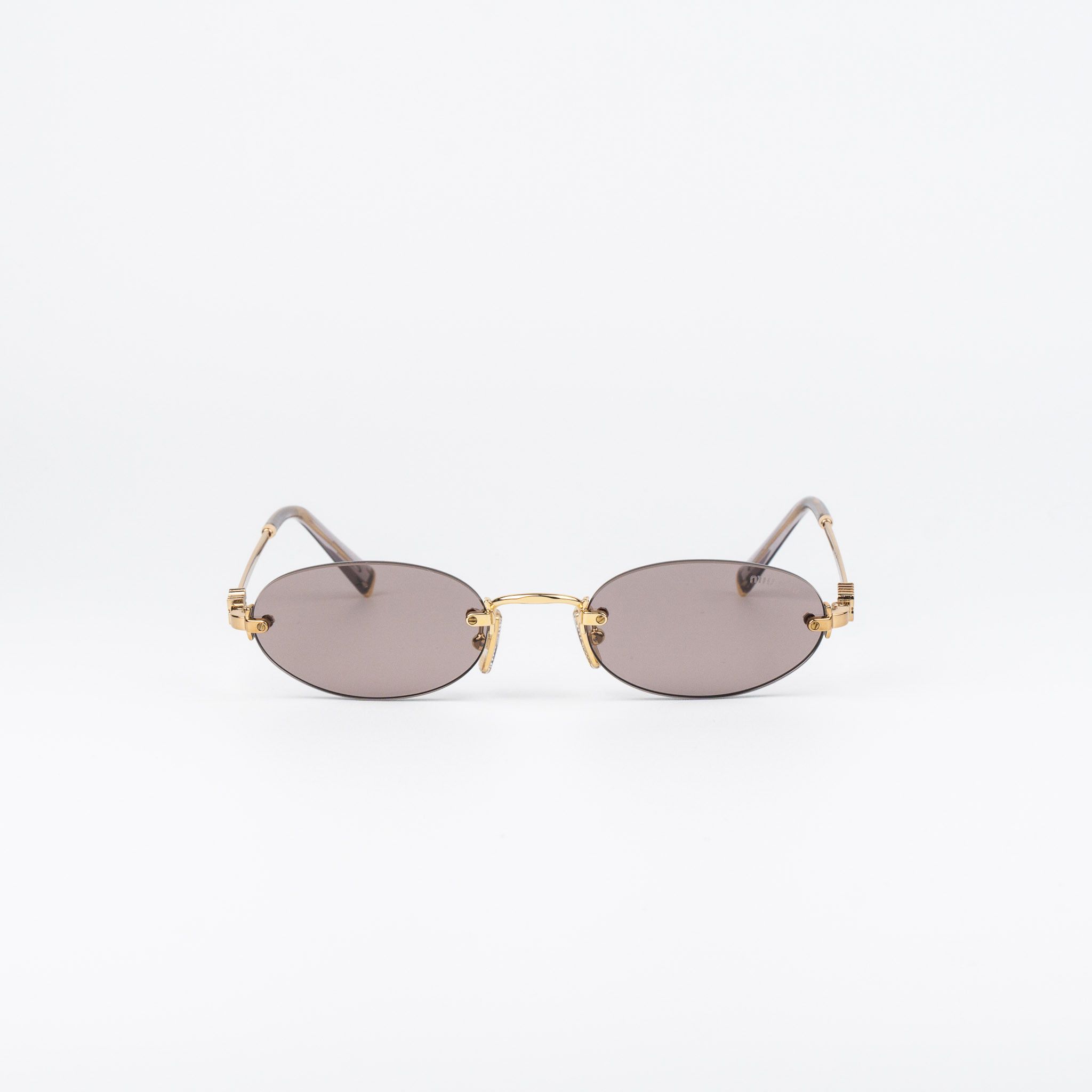 Miu Miu Miu Miu Women Sunglasses Oval MUA54S 5AK20I NEW AUTHENTIC Size ONE SIZE - 2 Thumbnail