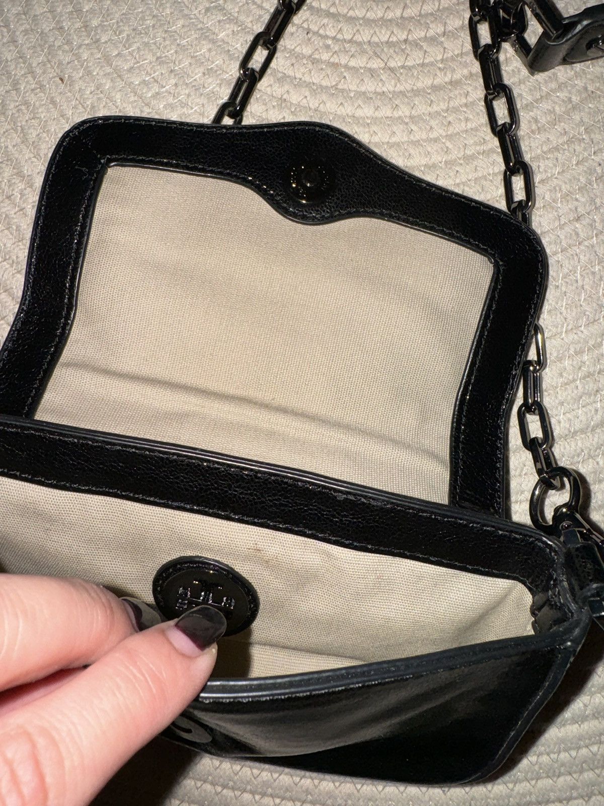 Tory Burch Tory Burch waxed leather black mini crossbody bag Size ONE SIZE - 4 Thumbnail