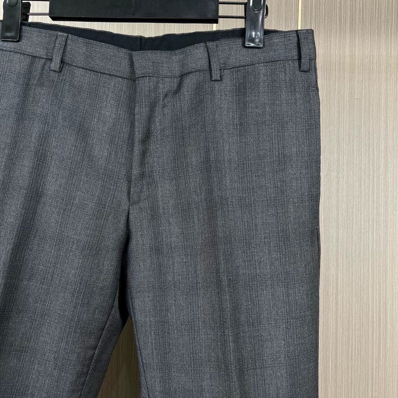 Prada Prada Gray wool plaid trousers 2503-Nextarrow Size 39" - 3 Thumbnail
