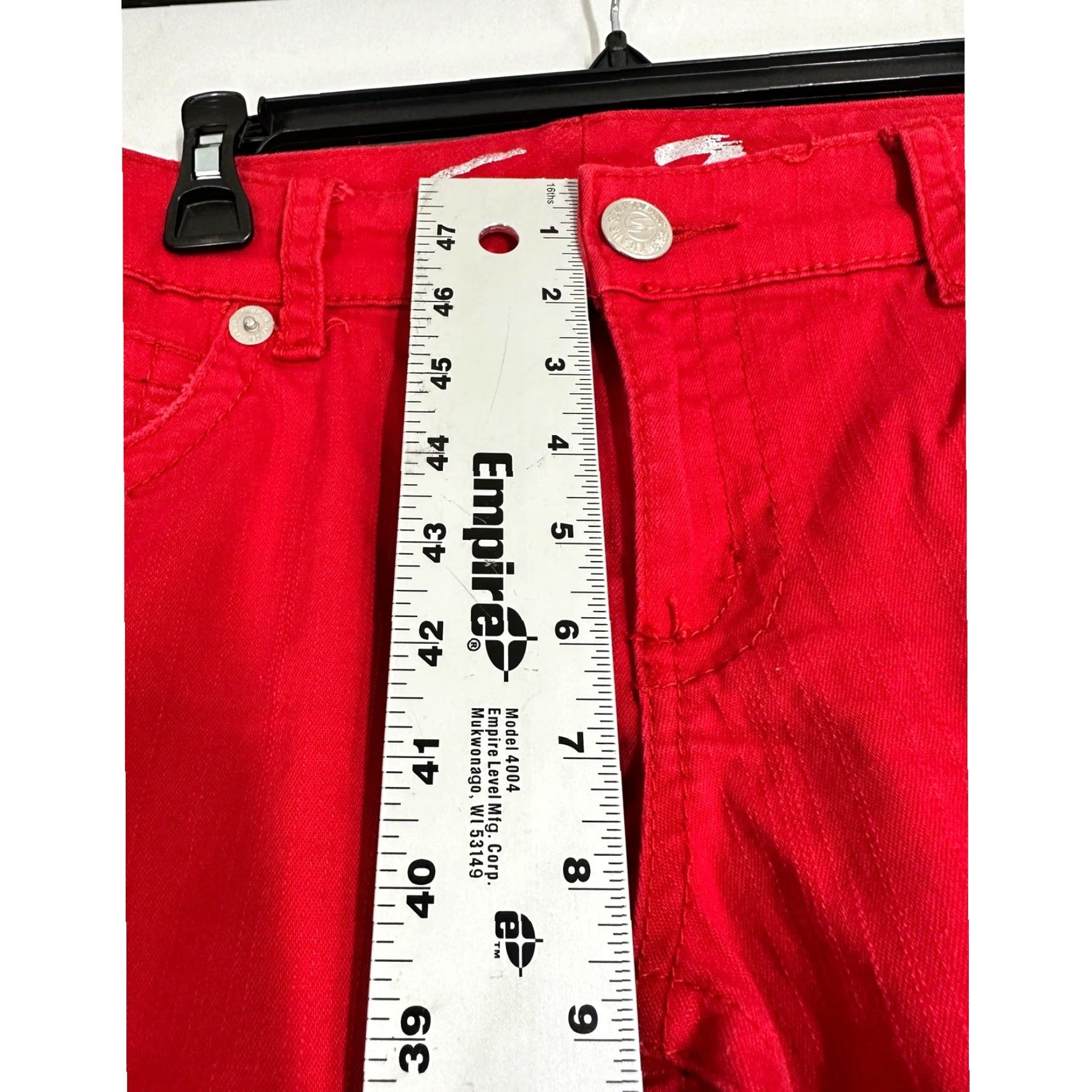 Vintage VINTAGE Seven7 Luxe Cropped Jeans Women 16 Red Pants Cotton Blend PILLING INSEAM 21in 5-Pocket Regular Rise Mid Jeans Womens Size 38" / US 16 / IT 52 - 5 Thumbnail