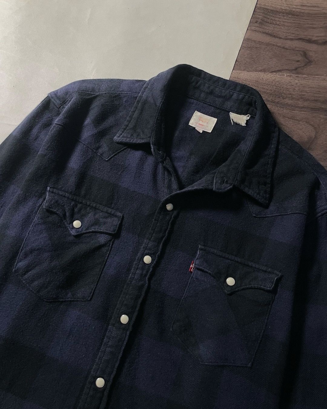 Levi's Flannel Shirt Western Double Pocket LEVIS Size L fit XL Size US L / EU 52-54 / 3 - 4 Thumbnail