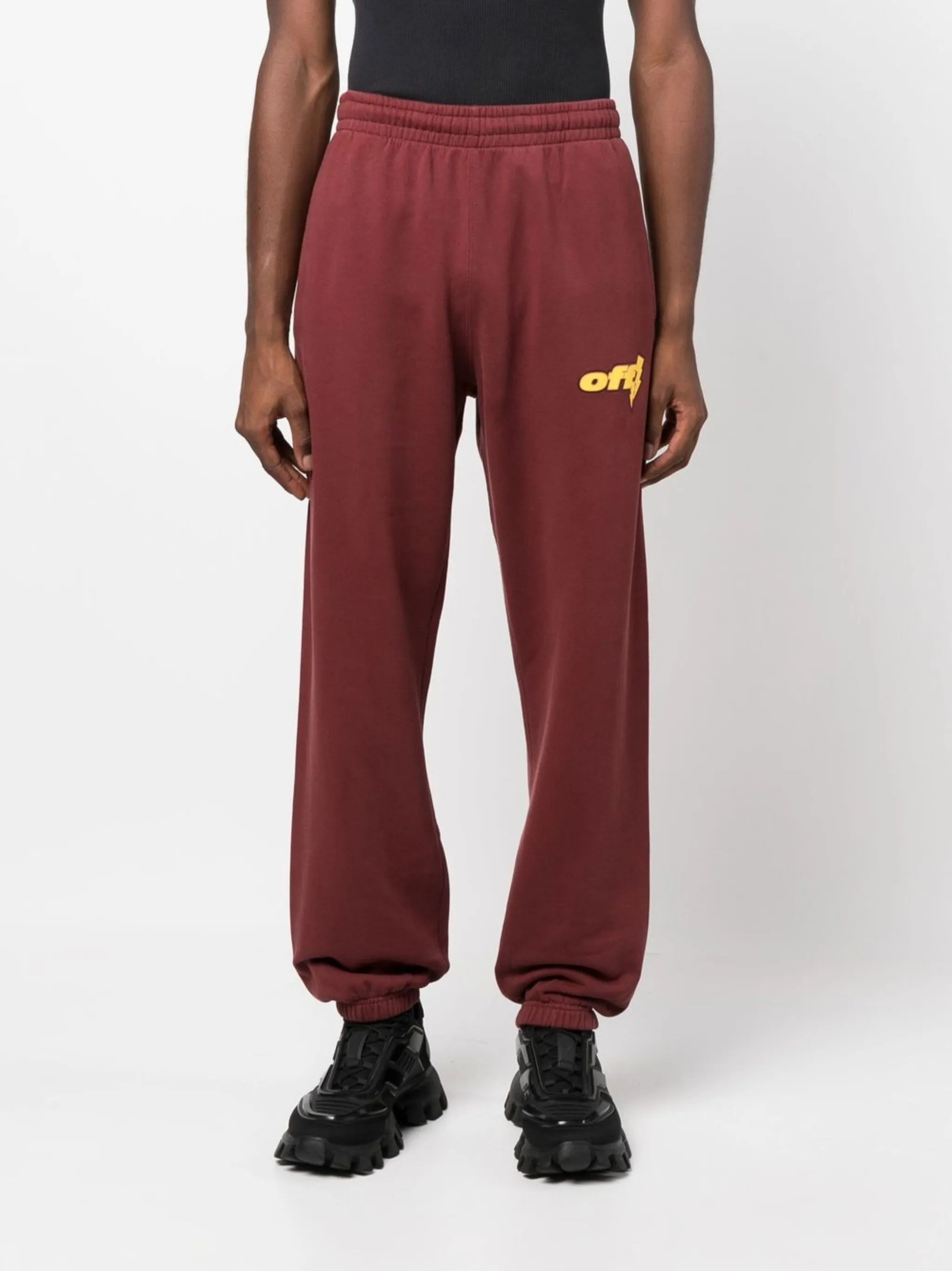 Off-White o1gr1nt0425 Thunder Stable Slim Sweatpants & Joggers Barolo Size US 30 / EU 46 - 3 Thumbnail