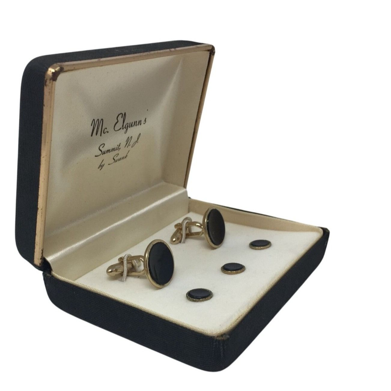 Other Mc. Elgunn's Summit, N.J. by Swank Black/Gold Cufflinks and Size ONE SIZE - 1 Thumbnail