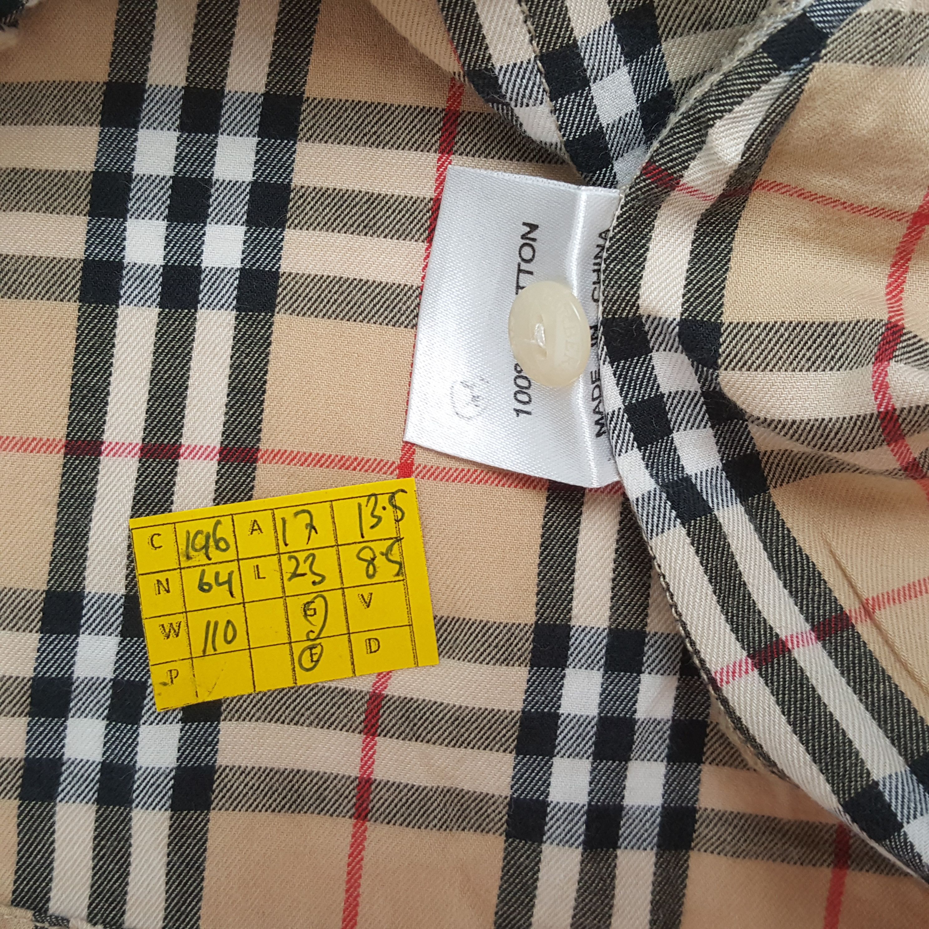Burberry × Vintage Vintage BURBERRY LONDON Nova Check Design Shirts Size M / US 6-8 / IT 42-44 - 4 Thumbnail