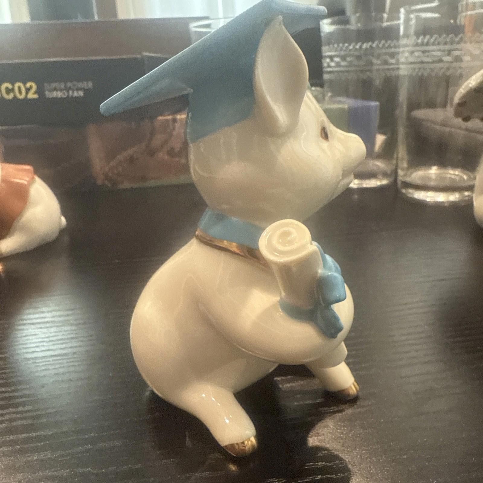 Designer LENOX GRADUATION PIG sculpture Size ONE SIZE - 2 Thumbnail