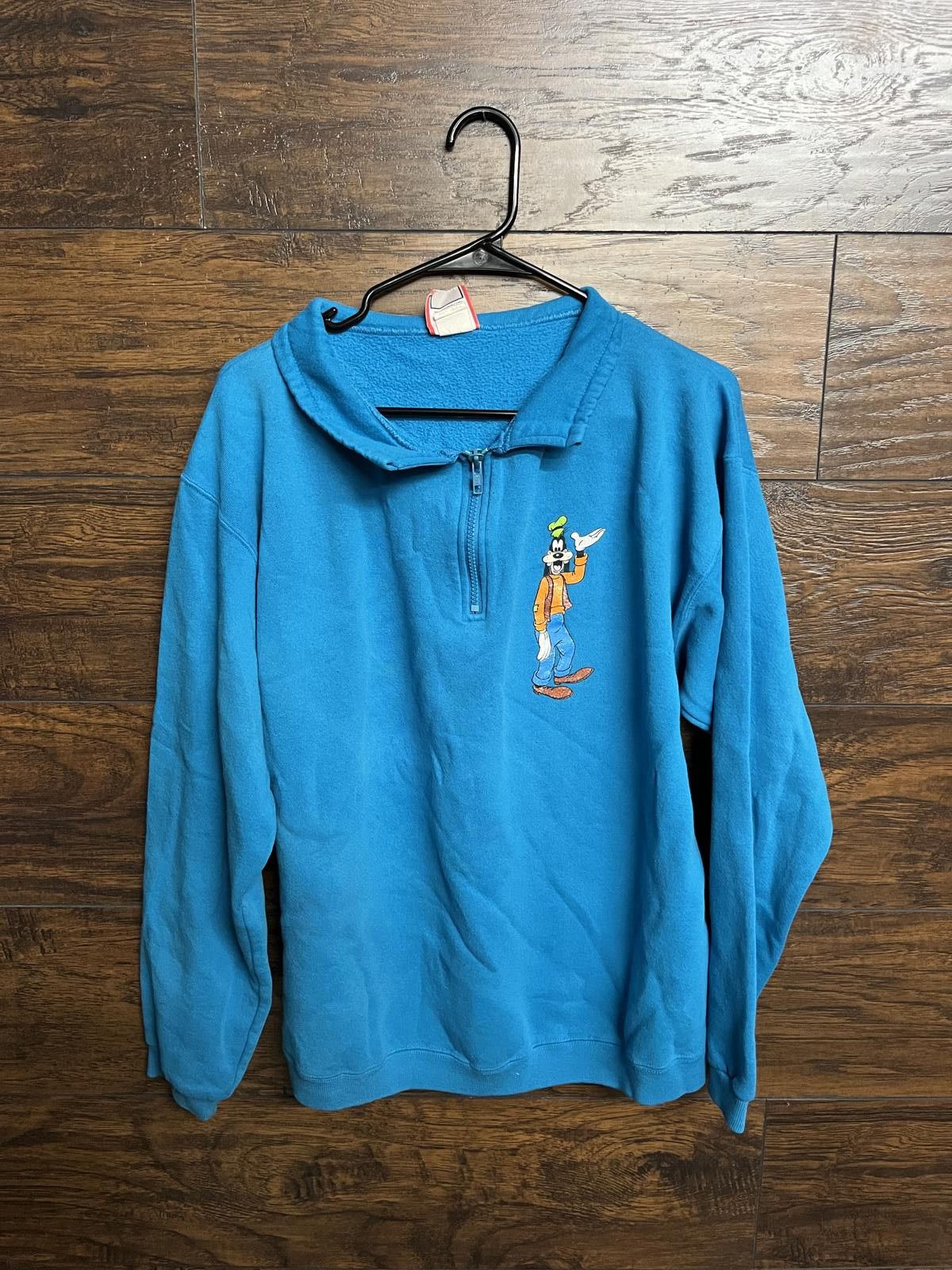 Disney Disney Goofy Quarter Zip Crewneck Sweatshirt Made in USA Size US M / EU 48-50 / 2 - 1 Thumbnail