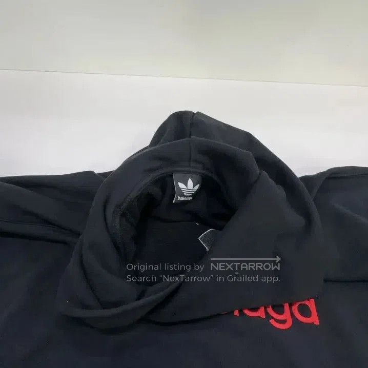 Balenciaga Balenciaga x Adidas Black Logo Hooded Sweatshirt. Size US M / EU 48-50 / 2 - 8 Thumbnail