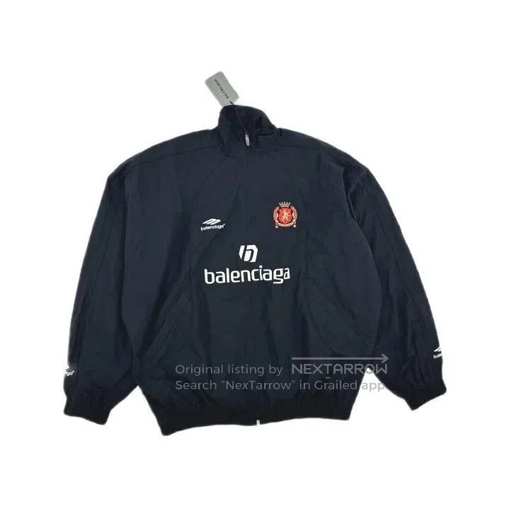 Balenciaga Balenciaga Black Printed Zip Collar Long Sleeve Jacket. Size US L / EU 52-54 / 3 - 1 Thumbnail