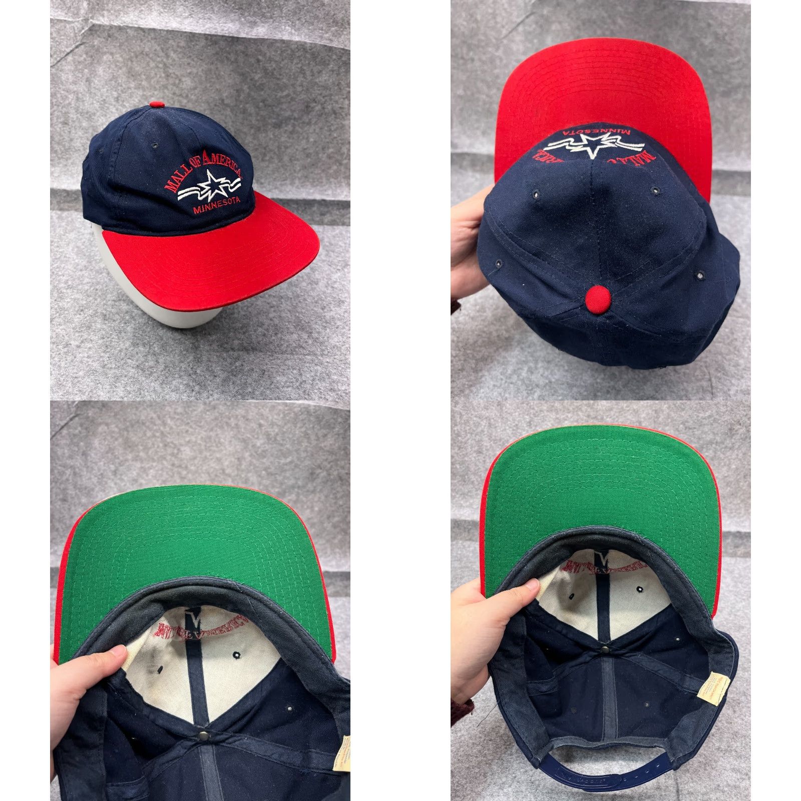 Vintage **Minnesota Blue Red Cotton Poly Snapback Hat** User: **Blue Minnesota Cotton Poly Snapback Hat** Size ONE SIZE - 8 Thumbnail