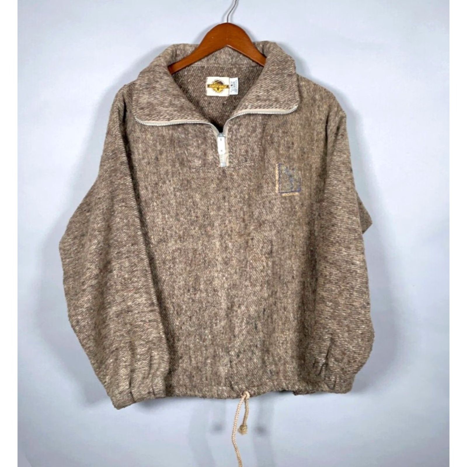 Vintage VINTAGE Earth Ragz Torch Lake Michigan 1/4 Zip Sweater Adult Medium Brown Pullover Size US M / EU 48-50 / 2 - 2 Thumbnail