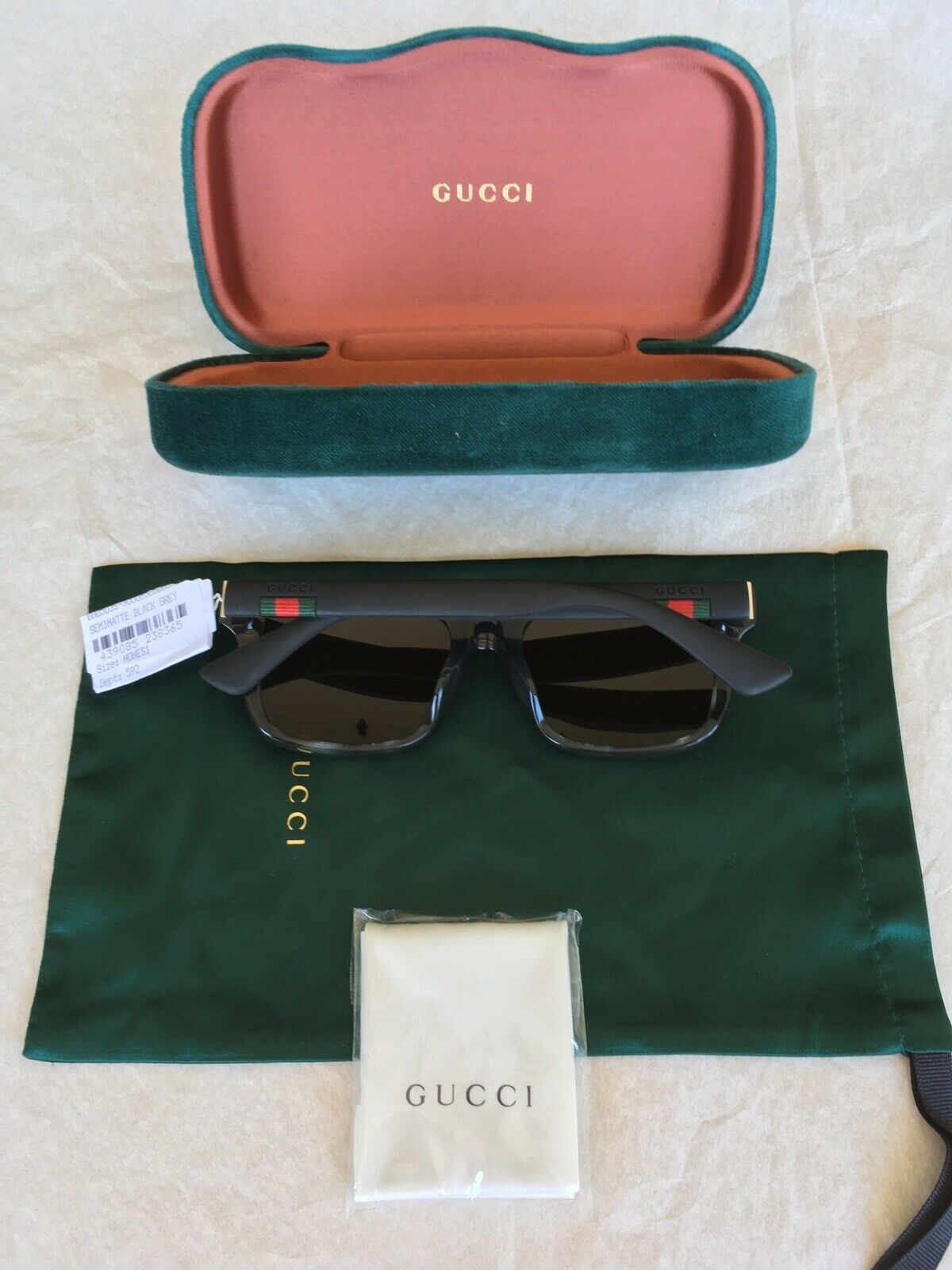 Gucci Gucci GG0008SA 004 54mm Rectangle Sunglasses Size ONE SIZE - 7 Thumbnail