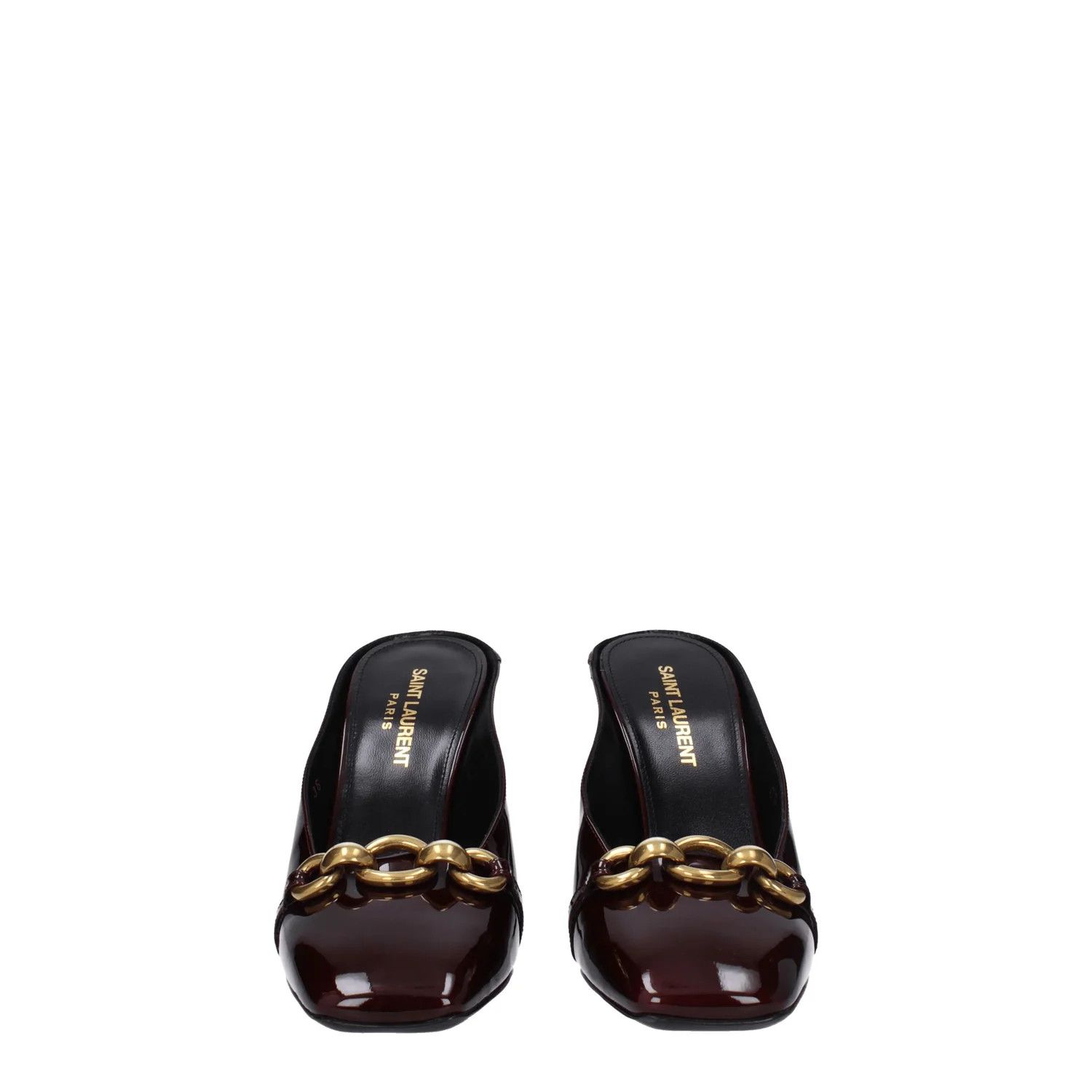 Saint Laurent Paris o1s1wg110425 756175 Le Maillon 95 Mules in Deep Bordeaux Size US 8 / IT 38 - 3 Thumbnail