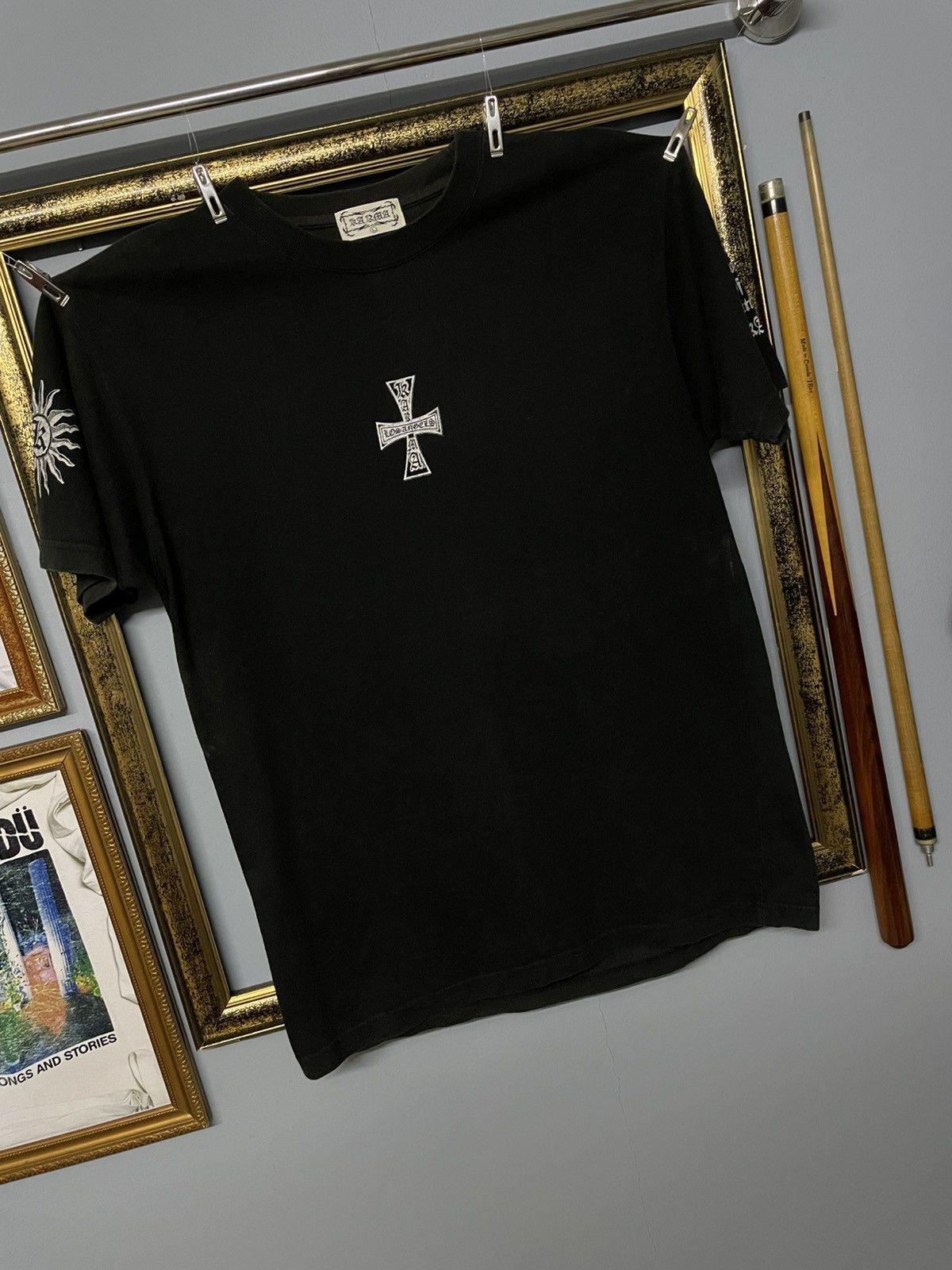 Japanese Brand Vintage 1990s Japan Karma Tribal Cross Gothic Style Tshirt Size US M / EU 48-50 / 2 - 8 Thumbnail