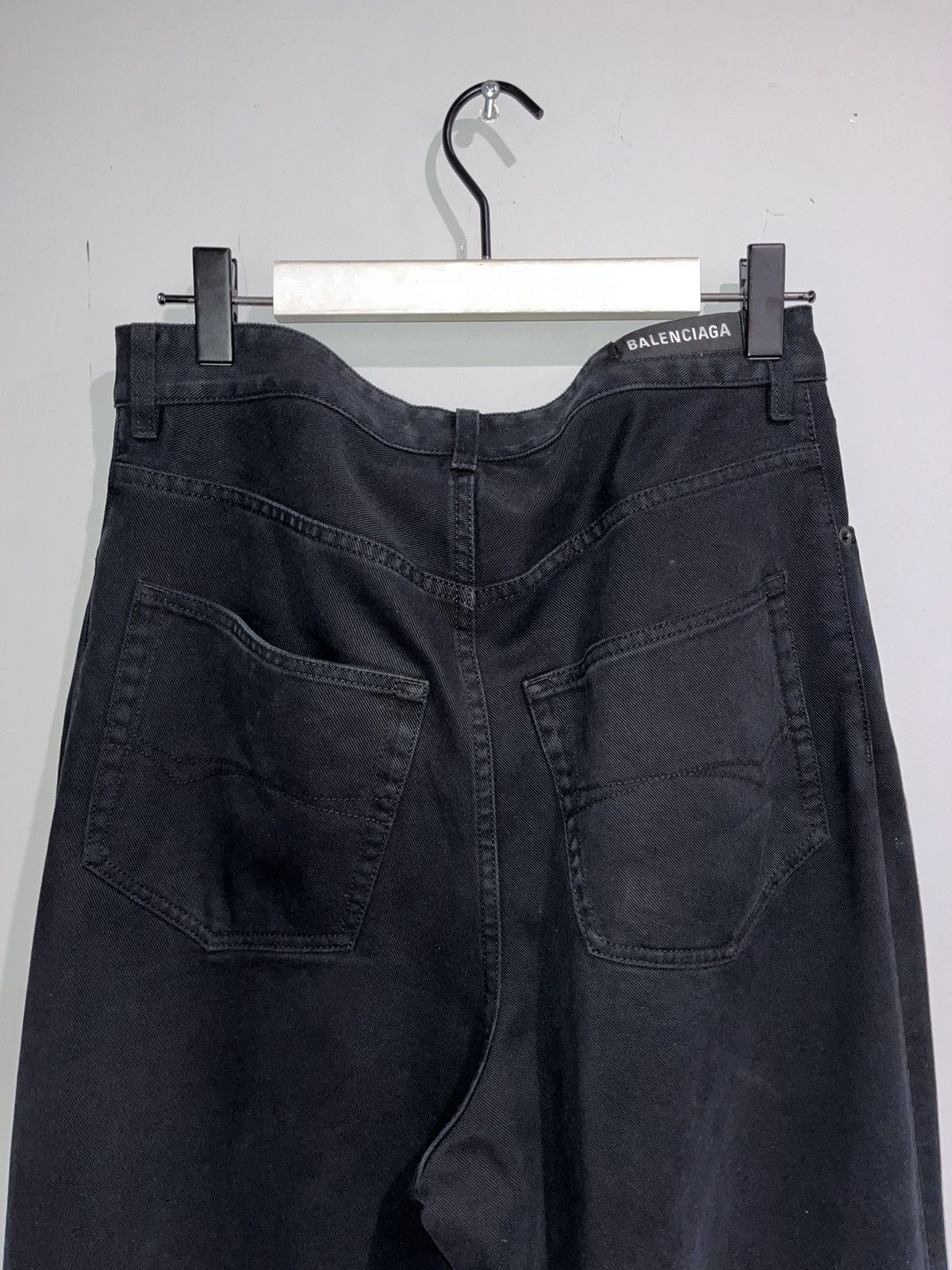 Balenciaga Balenciaga Baggy Pants in black soft moleskine denim S Size US 30 / EU 46 - 4 Thumbnail