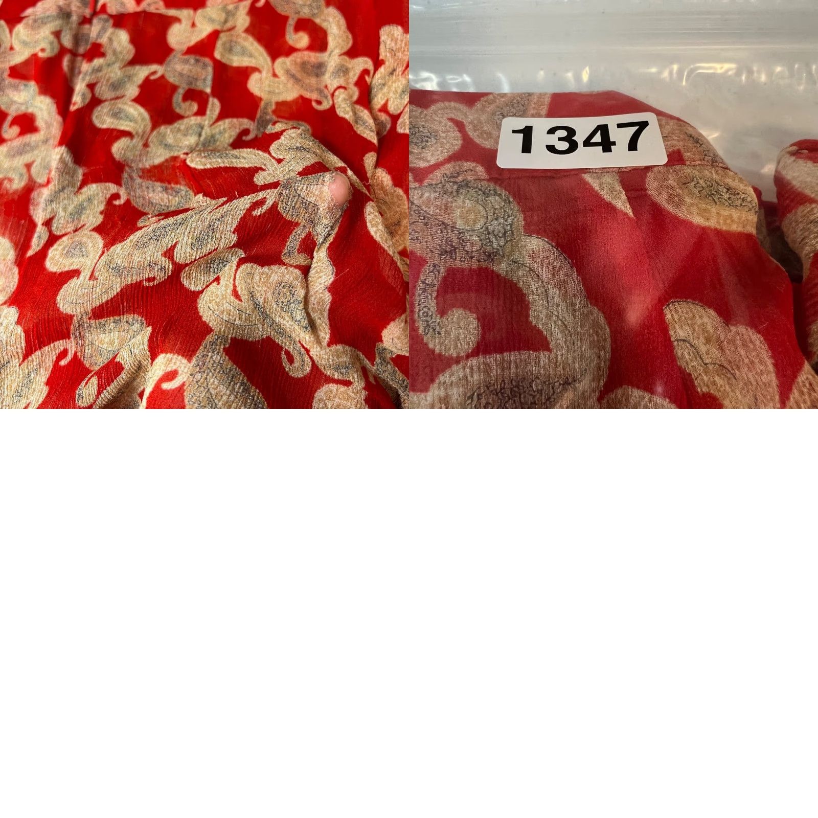 The Kooples VINTAGE The Kooples Skirt Paisley Midi Womens Size 2 Red Midi Flare Viscose, 90s-Style, Womens Size 26" / US 2 / IT 38 - 8 Thumbnail