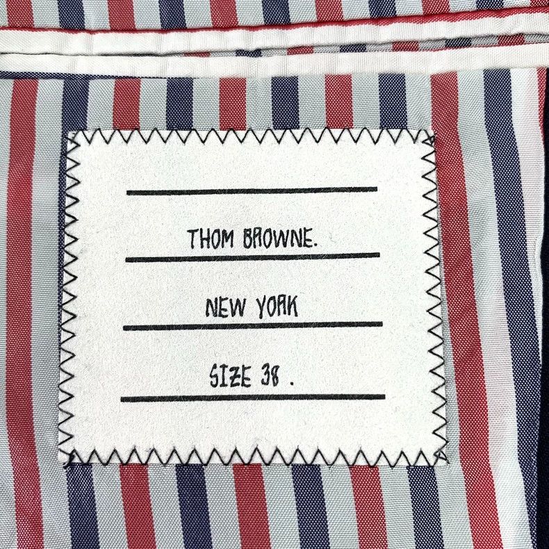 Thom Browne Thom Browne Dark blue wool lapel single-breasted suit 2503- Size 38R - 5 Thumbnail