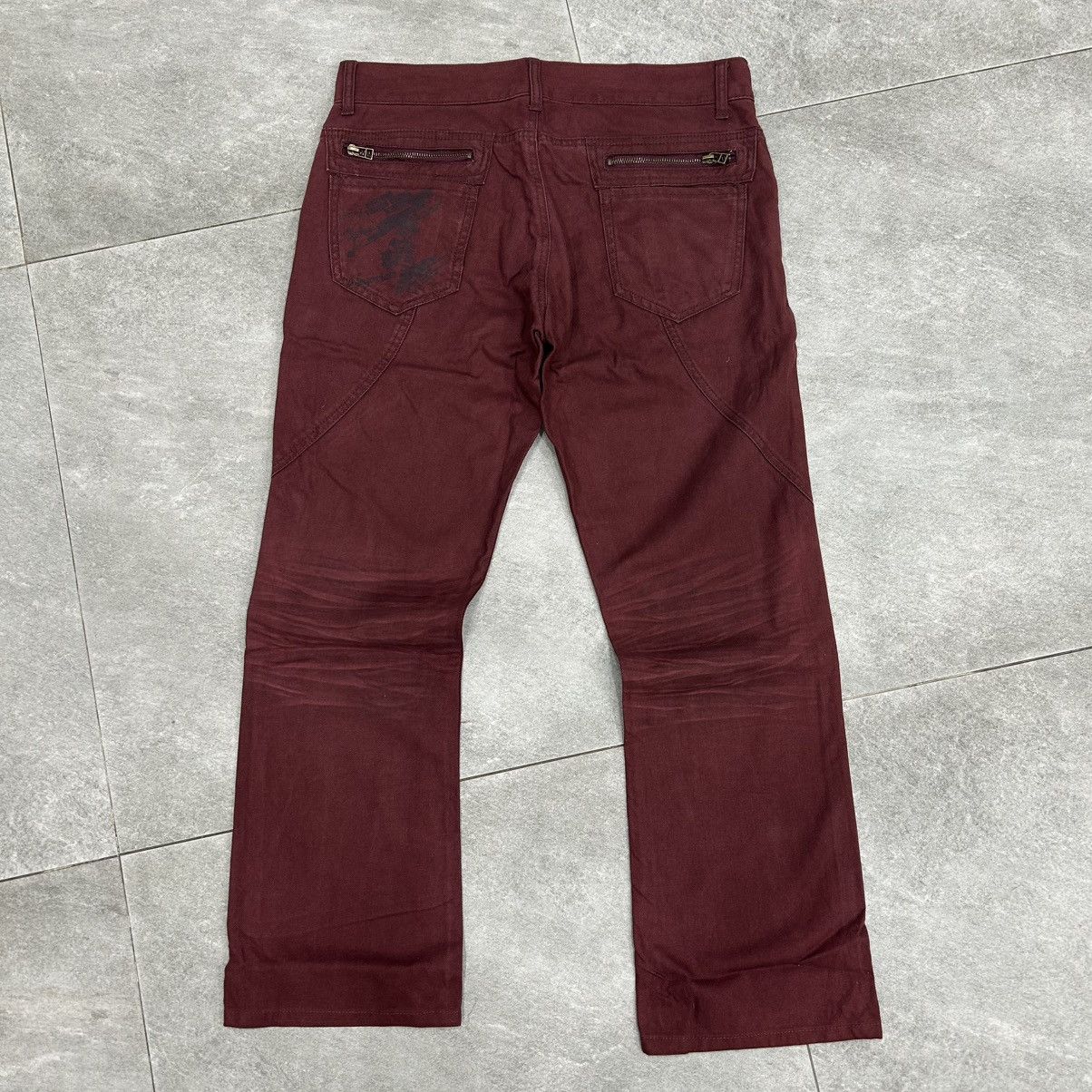 semanticdesign Vintage 90s Semanticdesign Flared Burgundy Pants Size US 34 / EU 50 - 16 Thumbnail