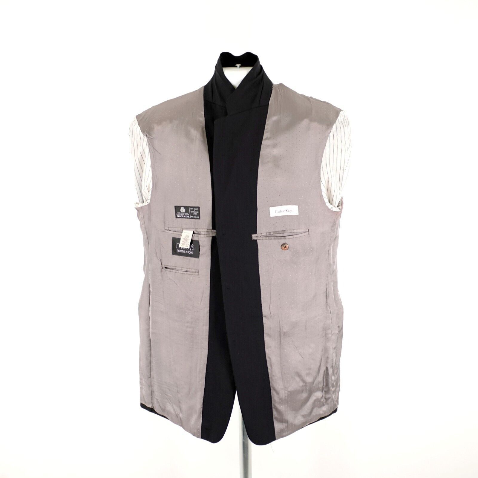 Calvin Klein Calvin Klein Wool Black 3 Button Blazer 42R Macy's Twill Wea Size 42R - 12 Thumbnail