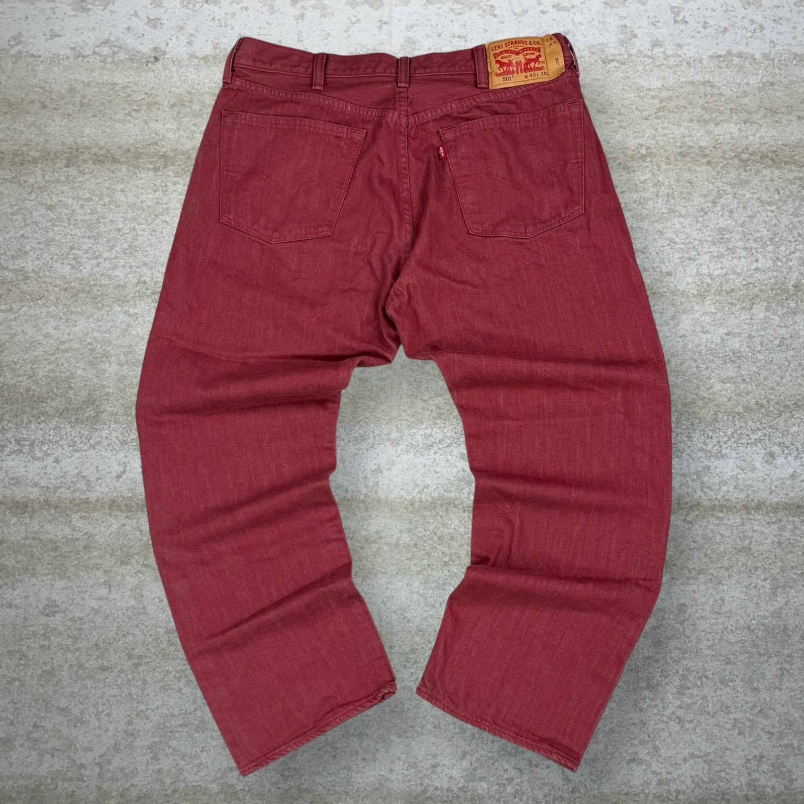 Levi's Vintage Y2K Levis Jeans 501 40x28 Regular Straight Red Wash Size US 40 / EU 56 - 1 Thumbnail