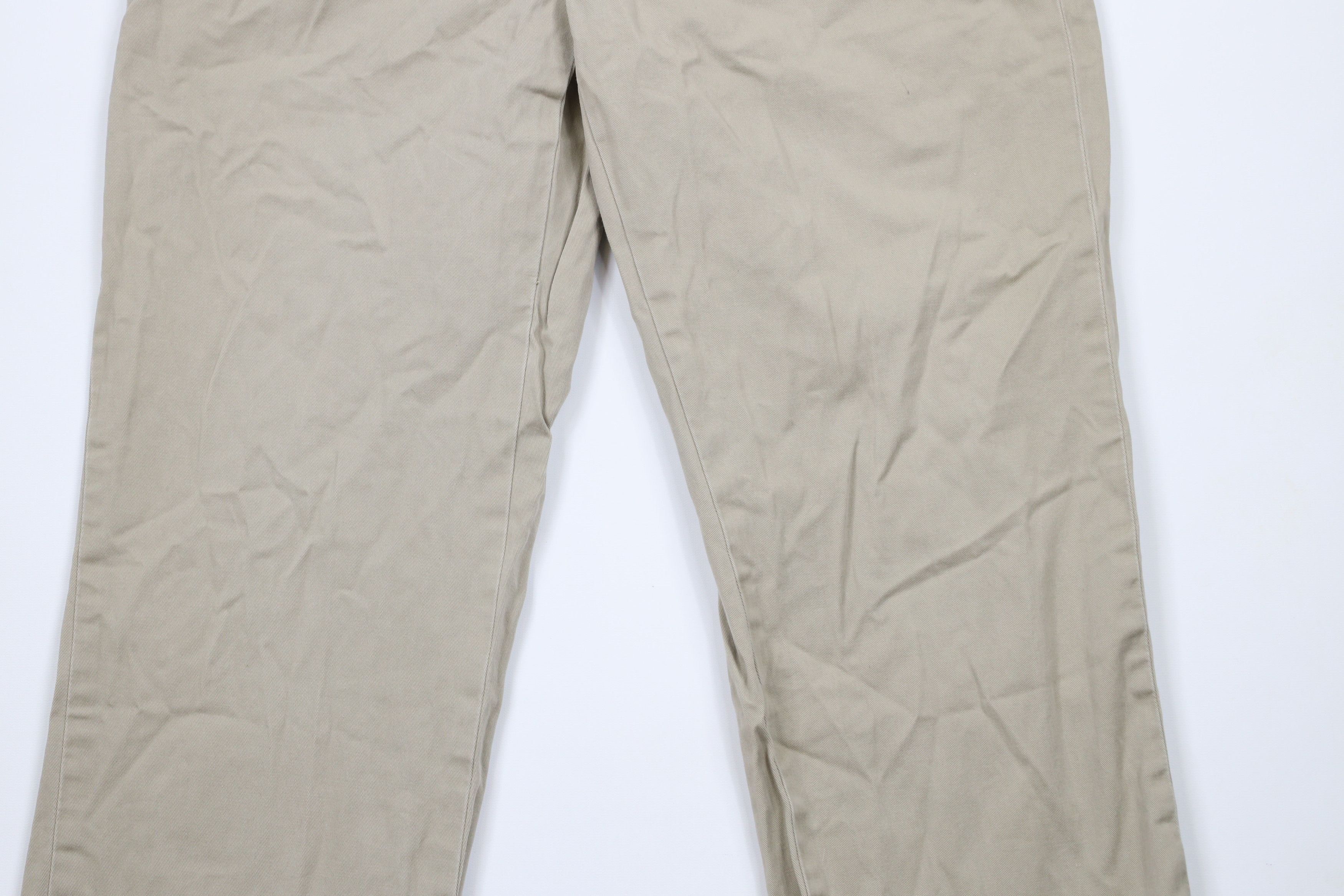 Ralph Lauren × Vintage Vintage 90s Ralph Lauren Leg Chino Pants Beige Cotton Size US 35 - 3 Thumbnail