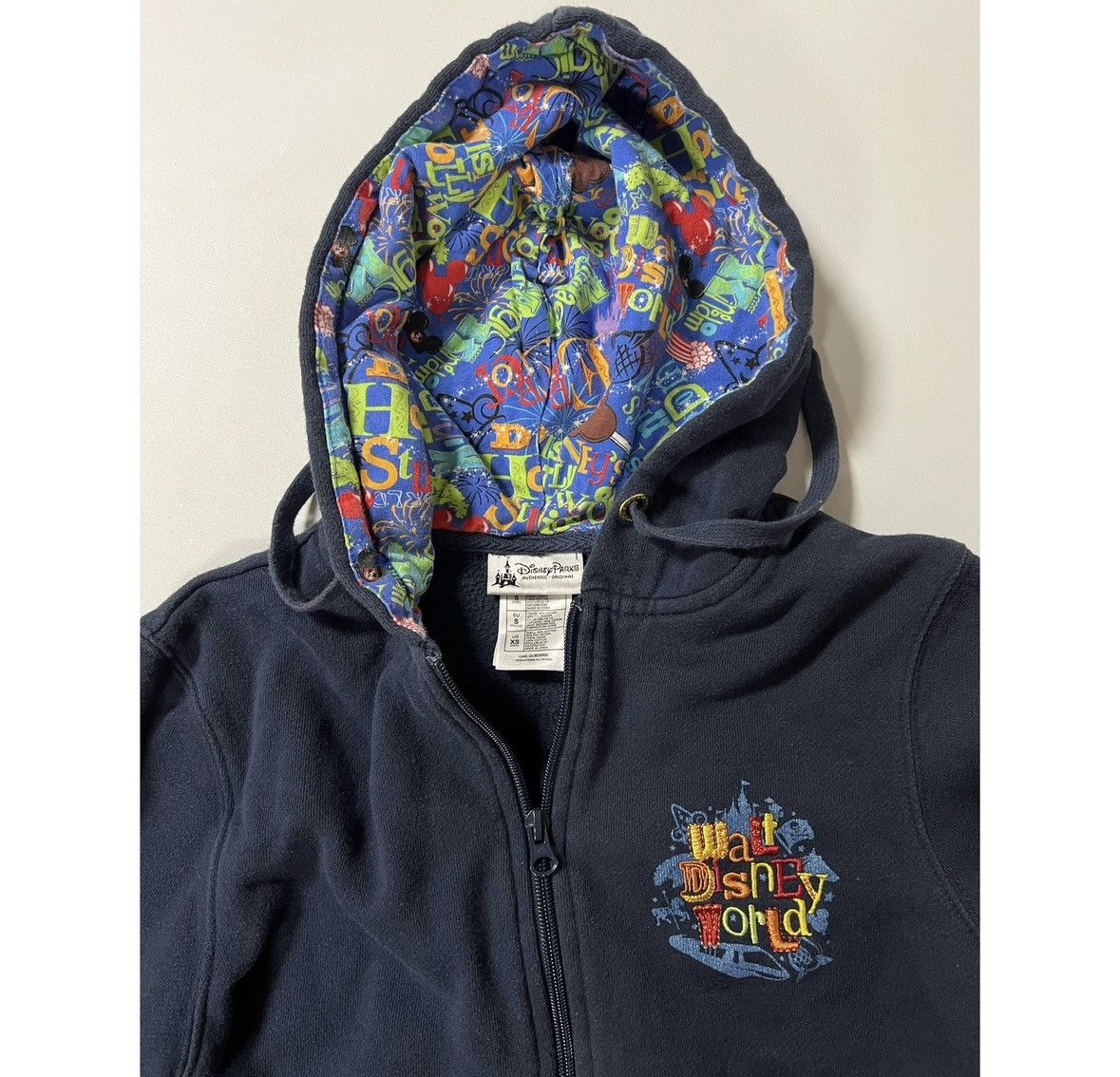 Disney Blue ‘Walt Disney World’ Mickey Mouse Sweatshirt Hoodie XS ✨ Size XS / US 0-2 / IT 36-38 - 3 Thumbnail