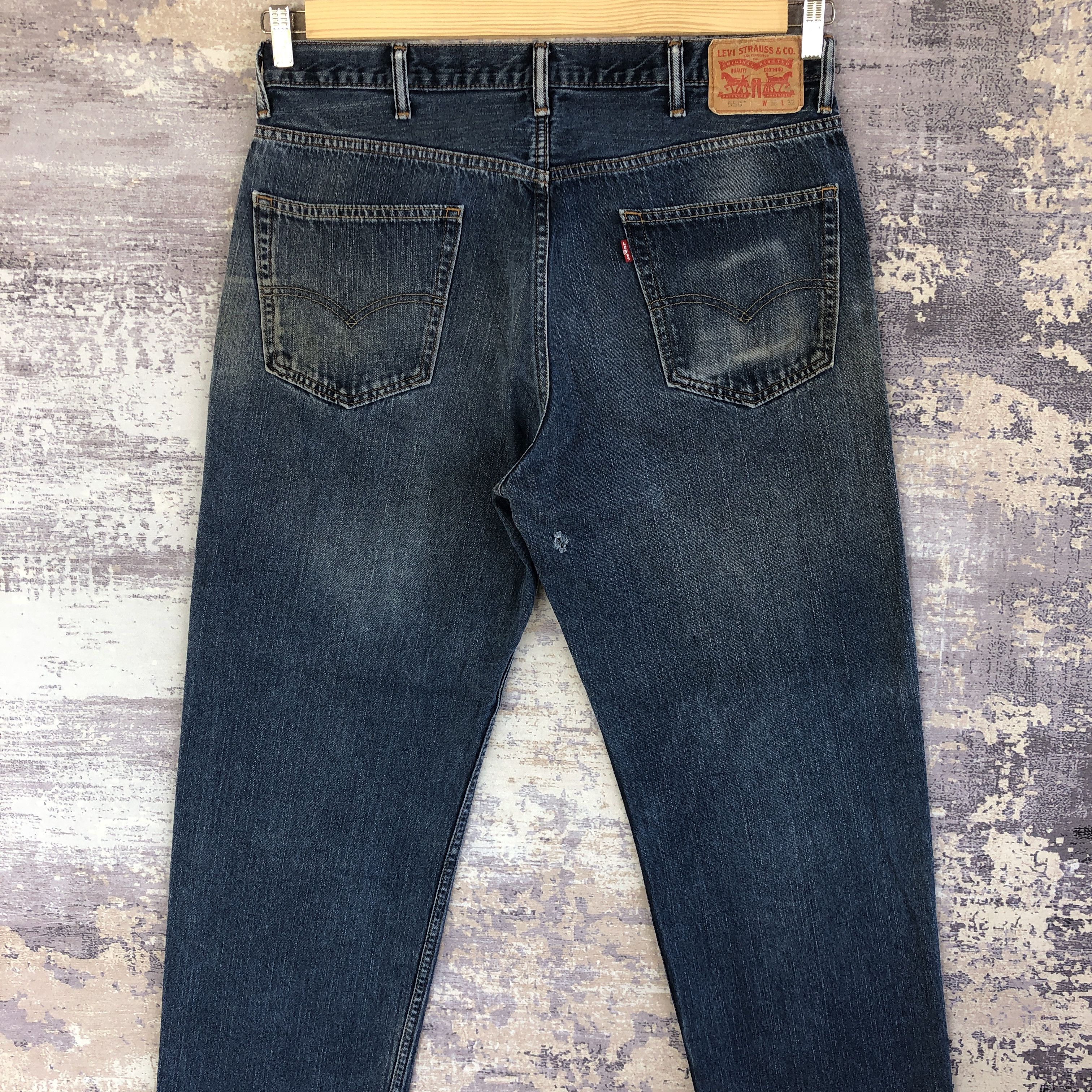 Levi's Vintage Levis 550 Ripped Blue Jeans Dirty Levi's Denim Pants Size US 36 / EU 52 - 4 Thumbnail
