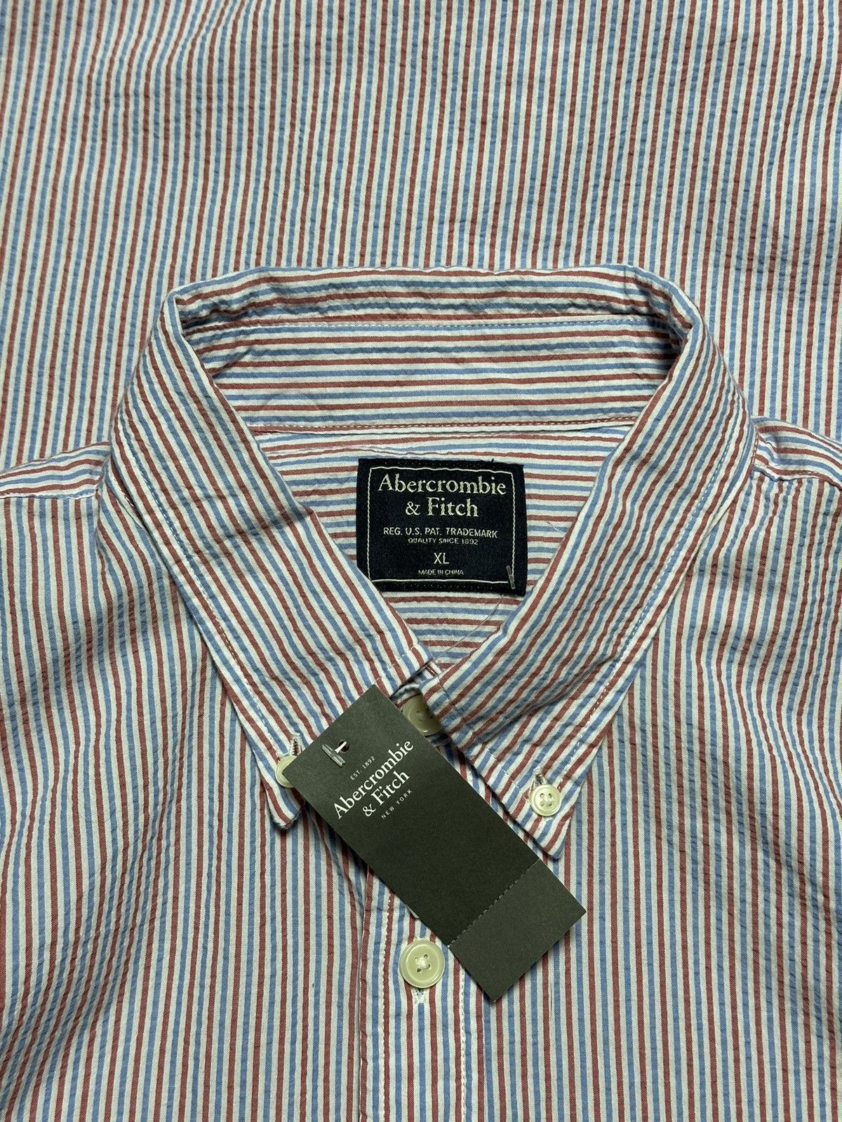 Abercrombie & Fitch Abercrombie & Fitch Striped Button Up Shirt Size US XL / EU 56 / 4 - 5 Thumbnail
