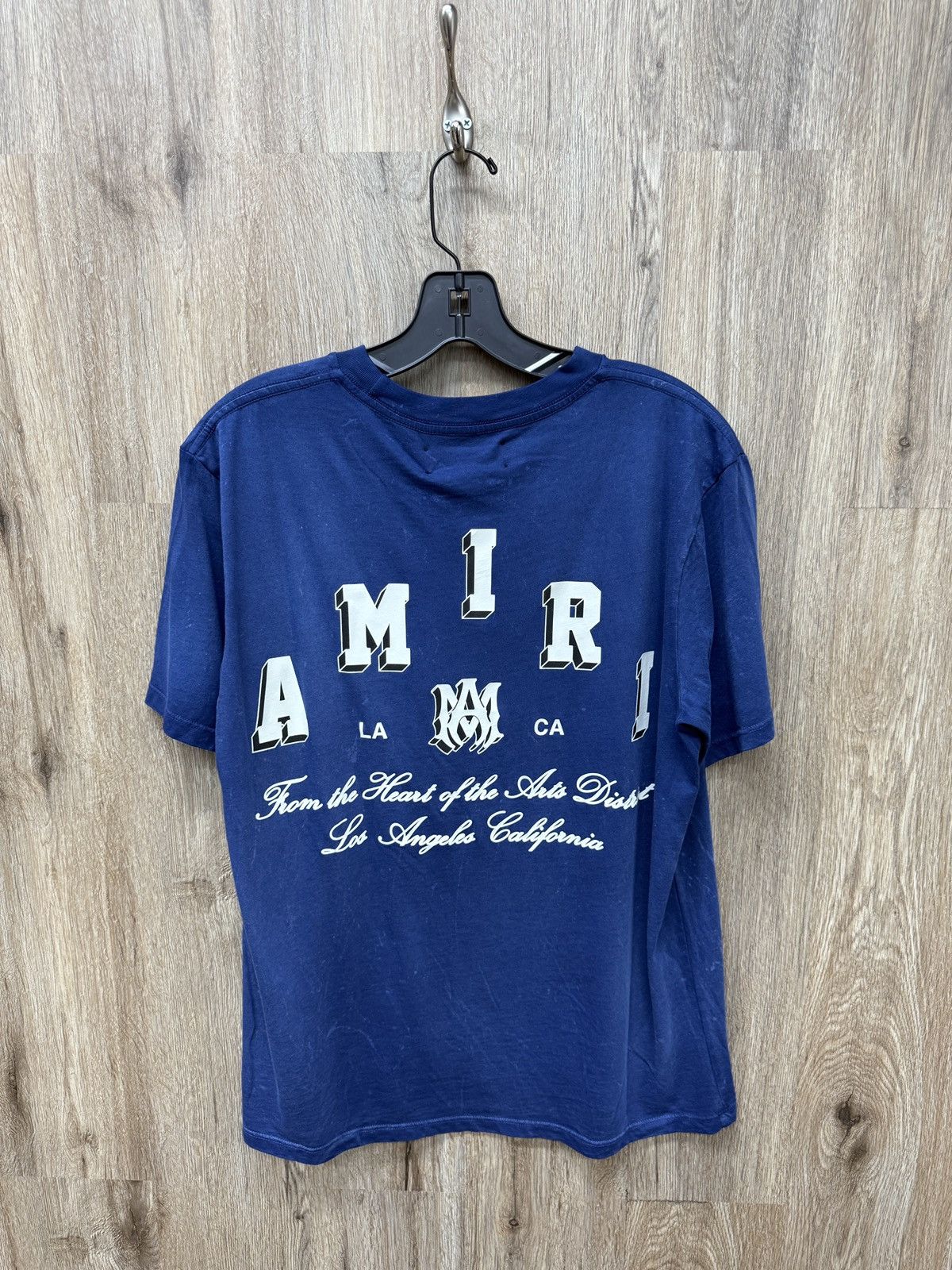 Amiri Amiri Blue Collegiate Short Sleeve Size US S / EU 44-46 / 1 - 5 Thumbnail