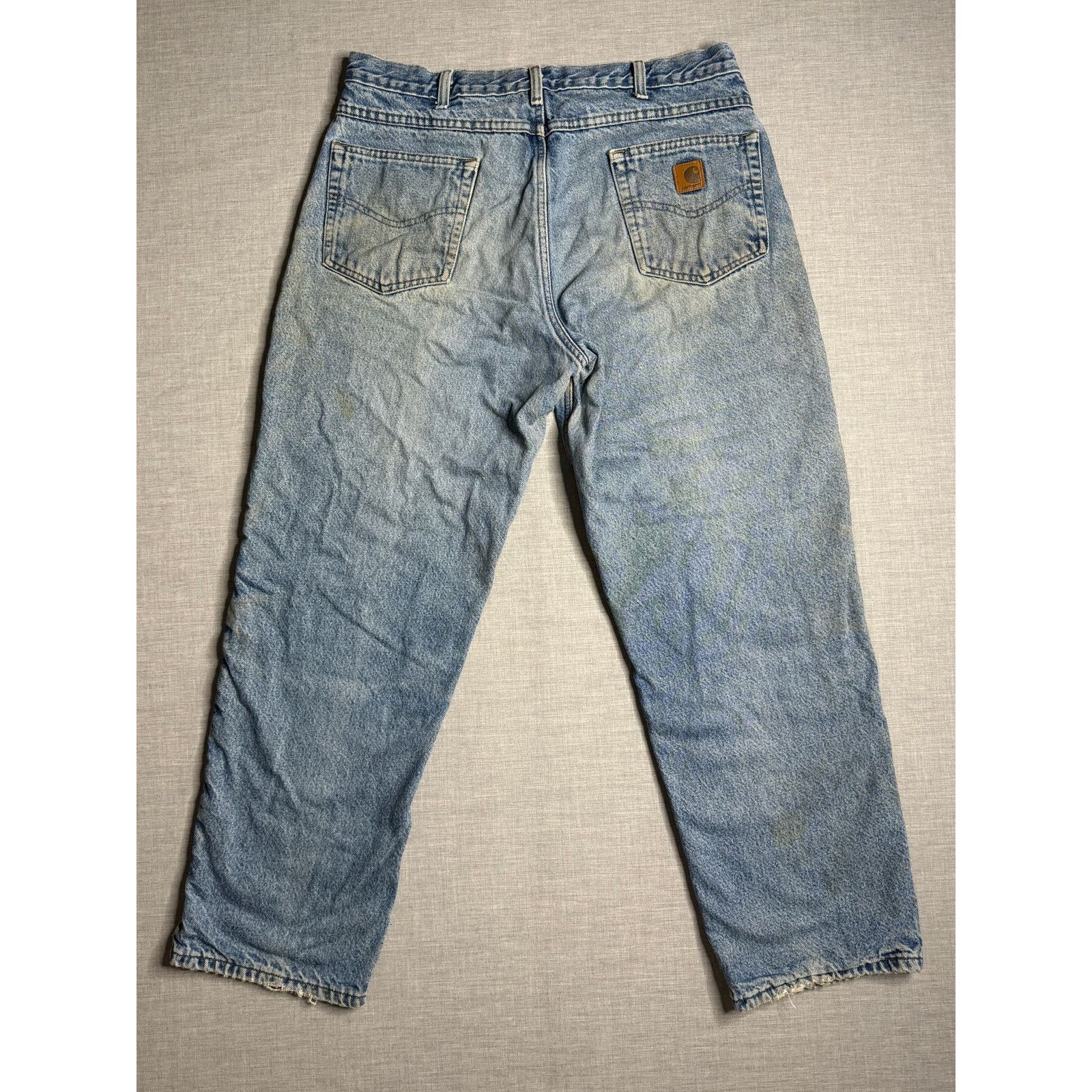 Carhartt Carhartt Flannel Lined Heavyweight Carpenter Jeans 35x30 Size US 35 - 3 Thumbnail
