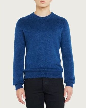 Tom Ford o1loc1c0724 TFK110 Alpaca Crewneck Sweater in Blue Size US L / EU 52-54 / 3 - 1 Preview