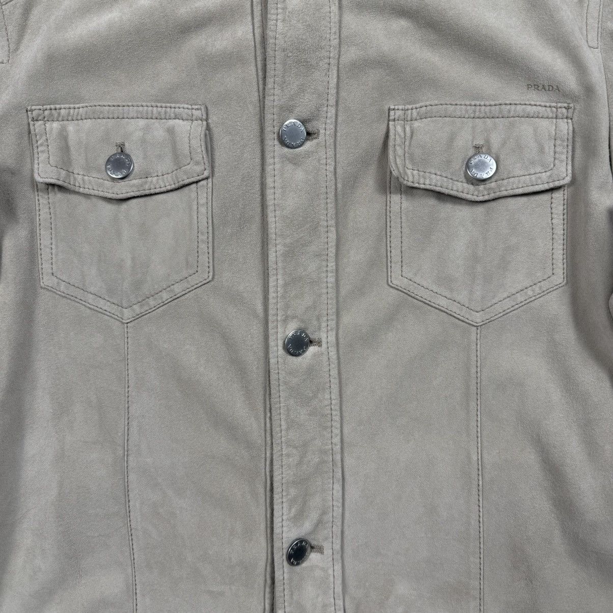 Prada × Vintage Prada beige label suede jacket Size US XS / EU 42 / 0 - 2 Thumbnail