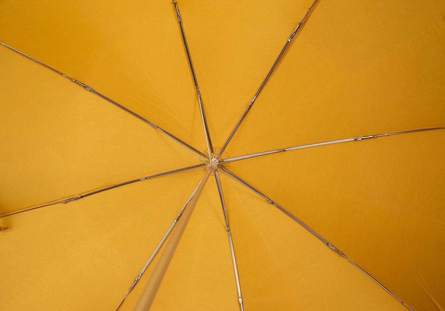 Jean Paul Gaultier Metal Chain Handle Folding Umbrella in Yellow Size ONE SIZE - 9 Thumbnail