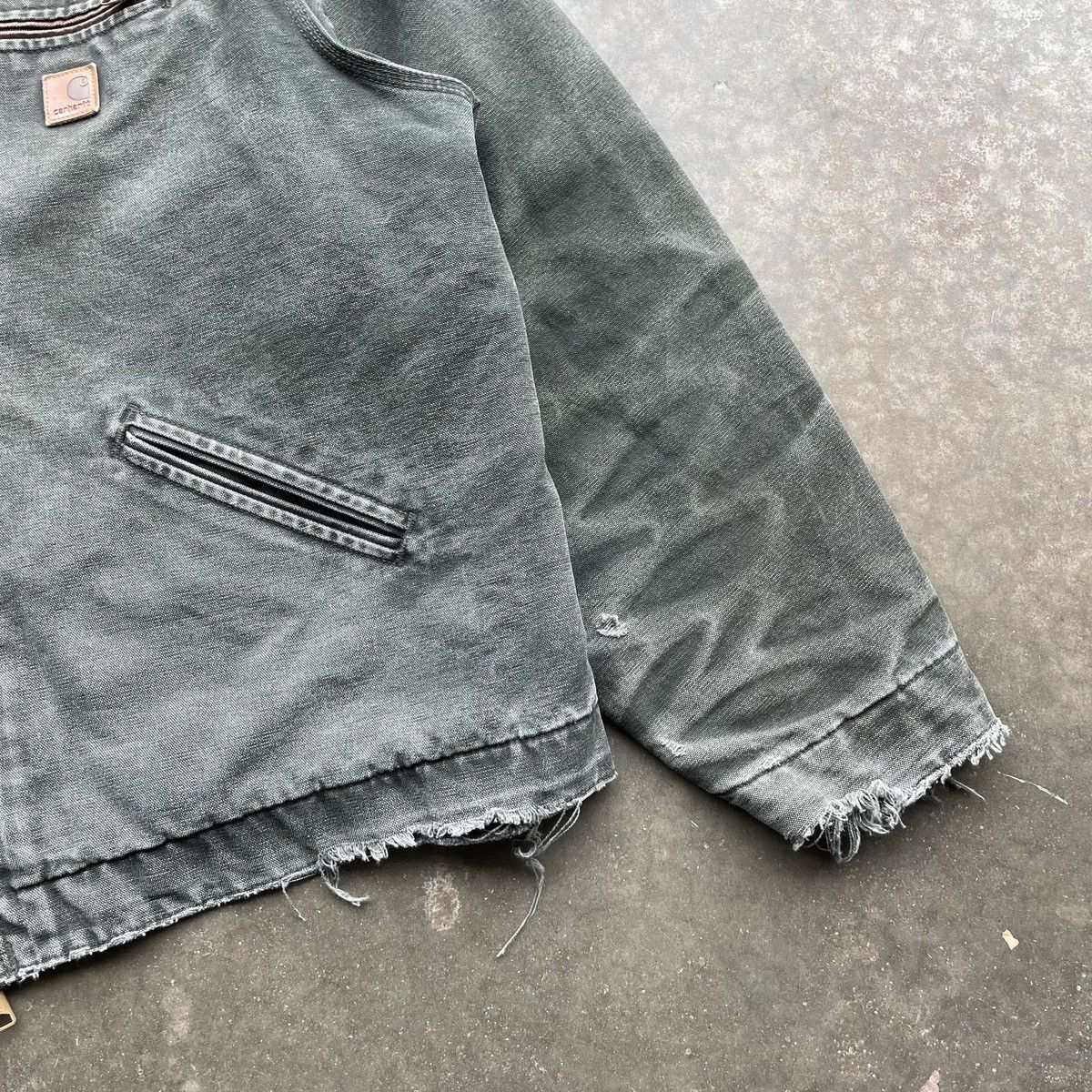 Carhartt × Vintage Vintage Moss Green Carhartt Detroit Jacket Blanket Lined 90s Size US XXL / EU 58 / 5 - 5 Thumbnail