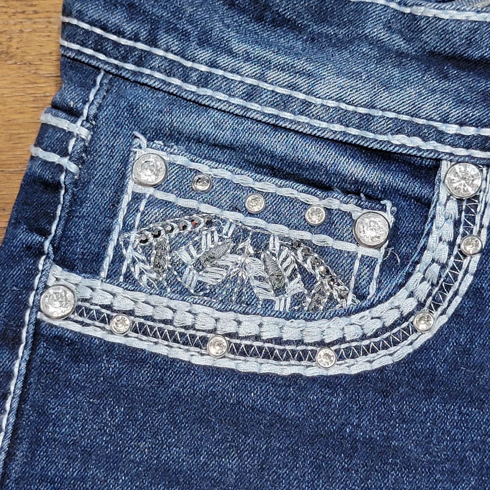 Other Angel Denim Jeans w/ All Pocket Bling & Raw Hem - Size 3/24 Size 26" / US 2 / IT 38 - 3 Thumbnail
