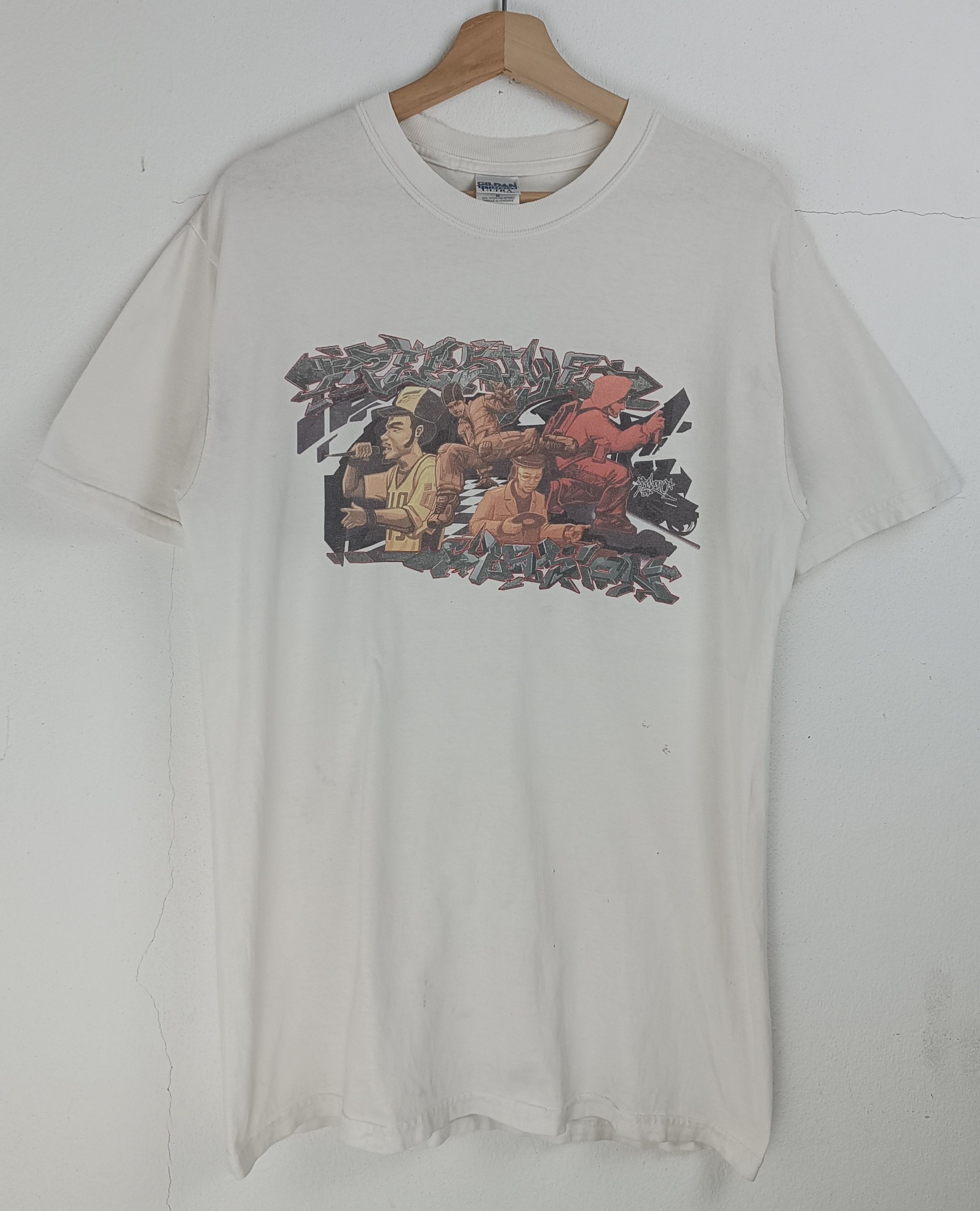 Rap Tees VINTAGE Y2K FREESTYLE GRAFFITI HIP HOP TEE VERY RARE ART Size US M / EU 48-50 / 2 - 3 Thumbnail