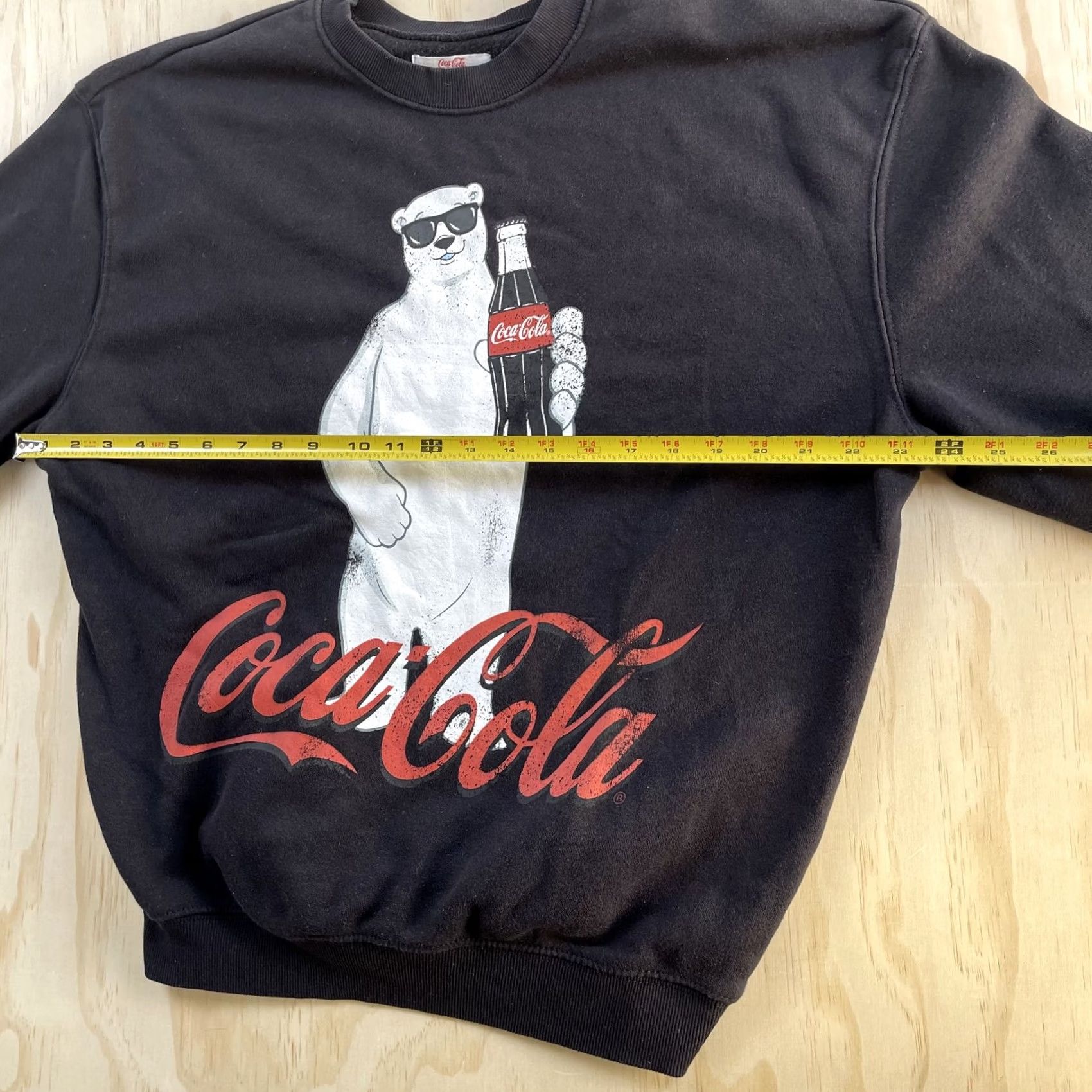 Vintage Coca-Cola Sweatshirt Mens Small Black Fleece Polar Bear Graphic Logo Pullover Size US S / EU 44-46 / 1 - 7 Thumbnail