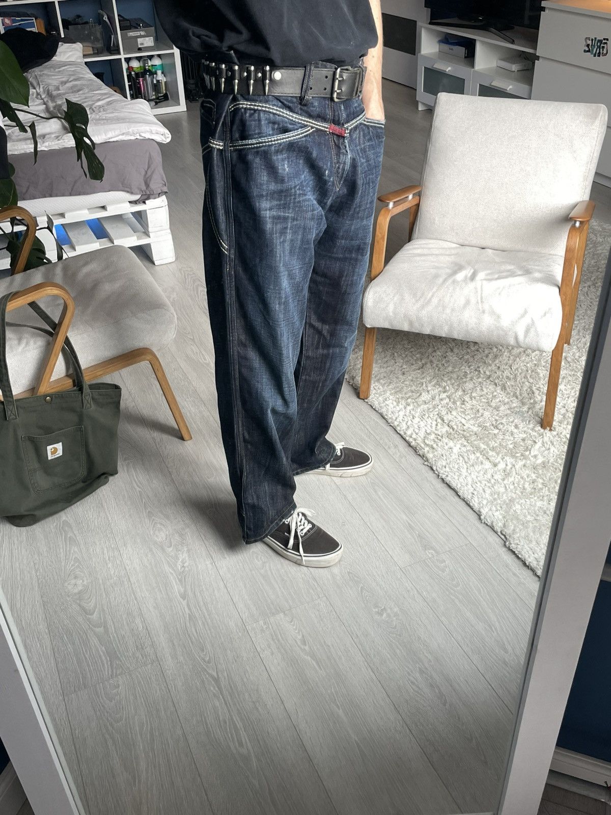 Marithe + Francois Girbaud Marithe Francois Girbaud Wide Jeans Size US 36 / EU 52 - 3 Thumbnail