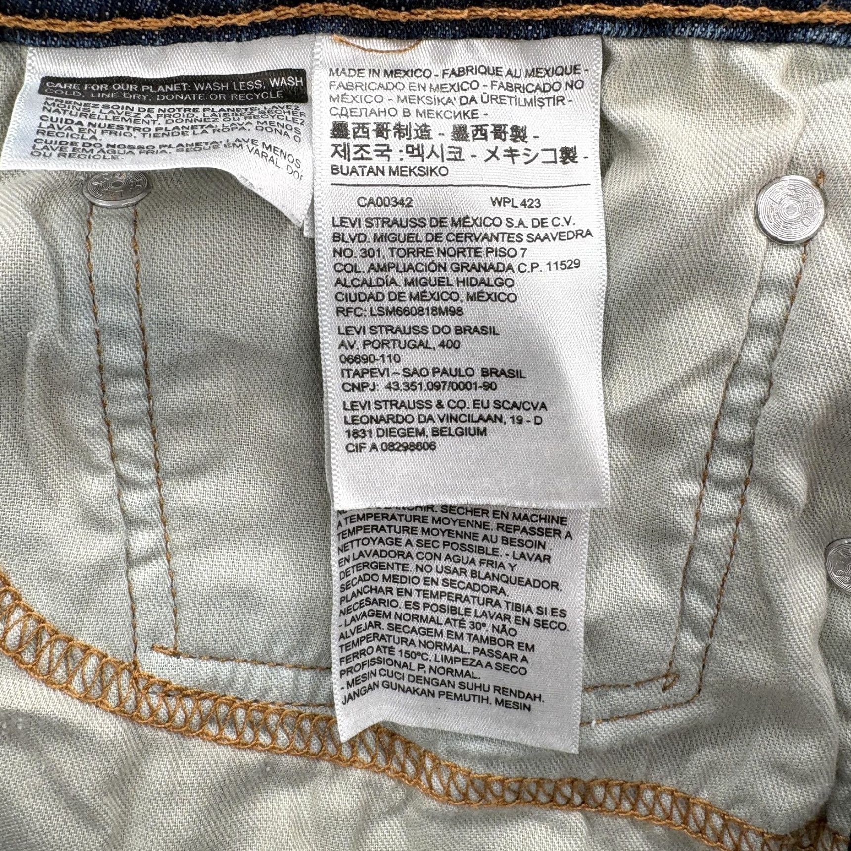 Levi's Levis 505 Jeans Mens 40x30 Blue Medium Wash Regular Straight Stretch Denim Pants Size US 40 / EU 56 - 4 Thumbnail