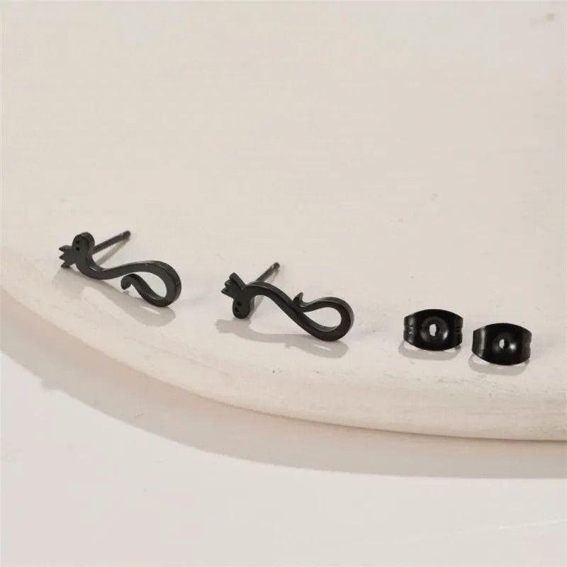 Jewelry Mini Snake Stud Earrings Charm Earring Gift Size ONE SIZE - 1 Preview